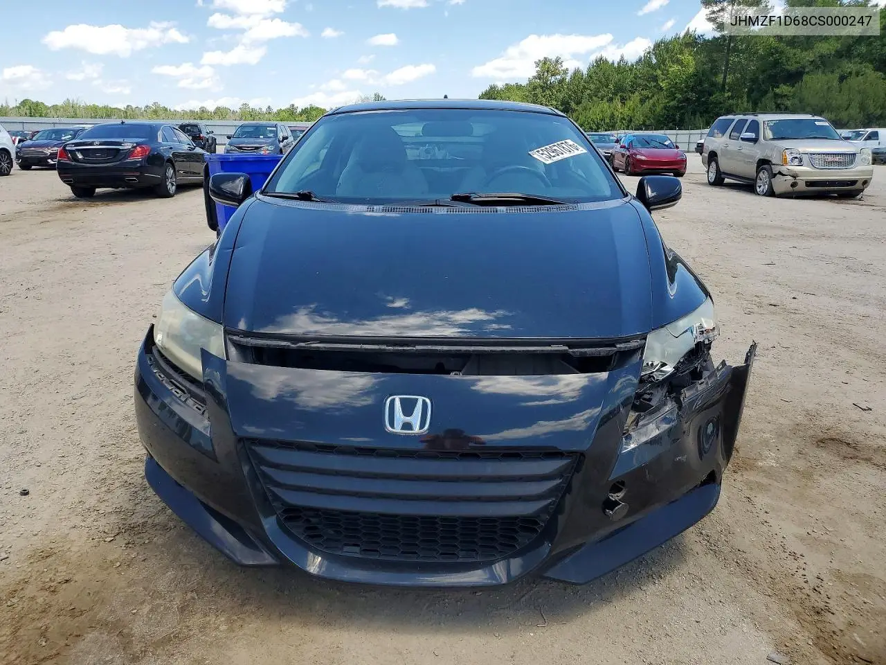 2012 Honda Cr-Z Ex VIN: JHMZF1D68CS000247 Lot: 52967876