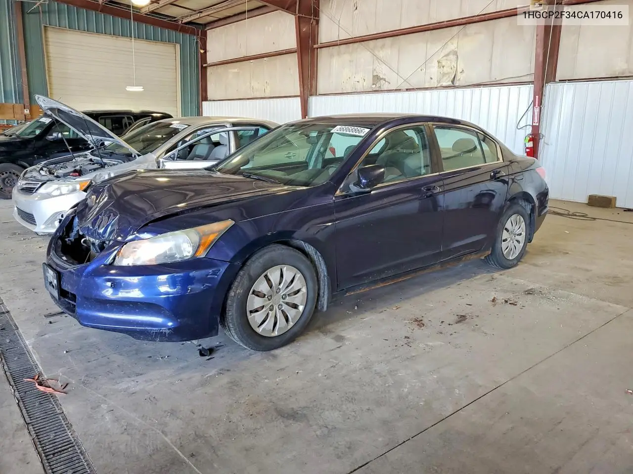 2012 Honda Accord Lx VIN: 1HGCP2F34CA170416 Lot: 56868866
