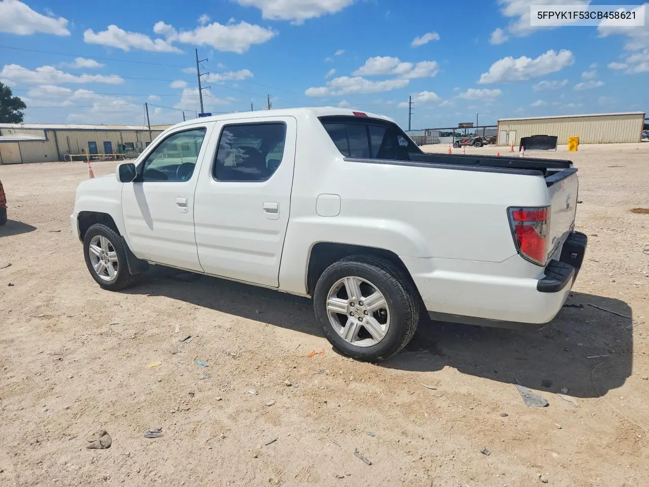 2012 Honda Ridgeline Rtl VIN: 5FPYK1F53CB458621 Lot: 59922646