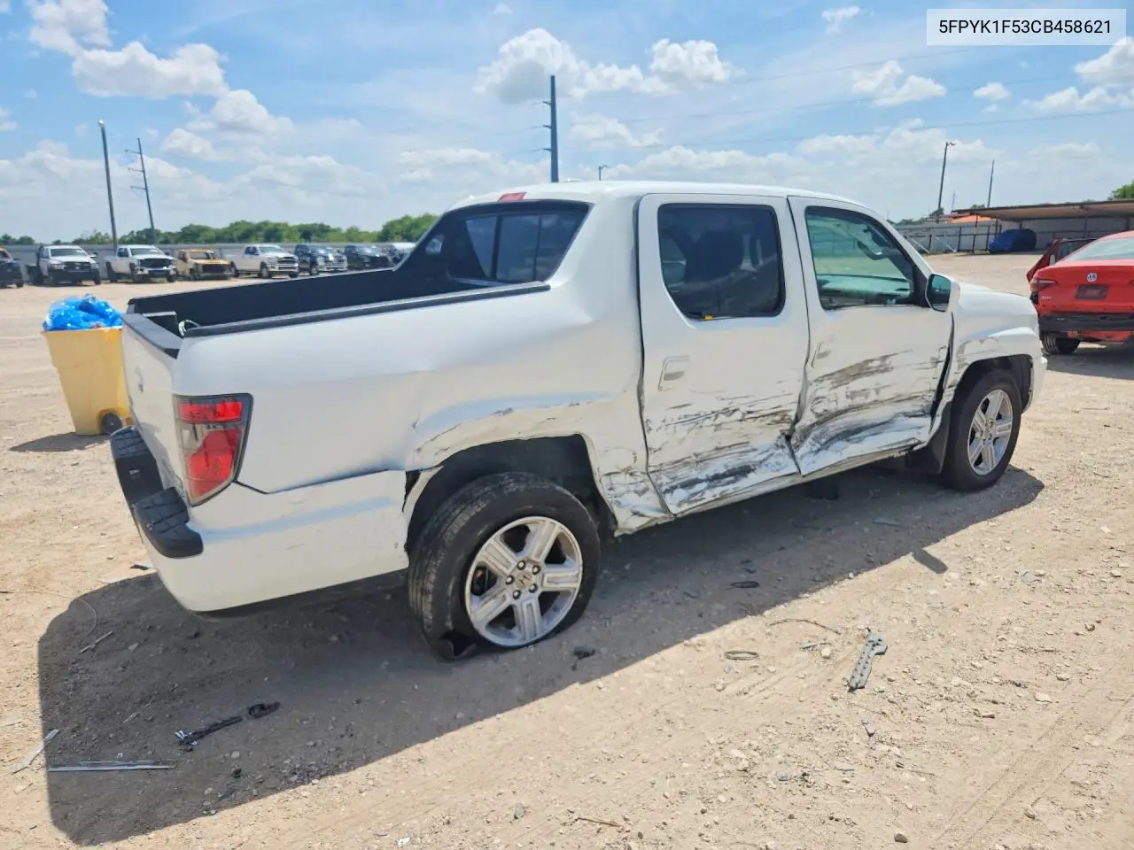 2012 Honda Ridgeline Rtl VIN: 5FPYK1F53CB458621 Lot: 59922646