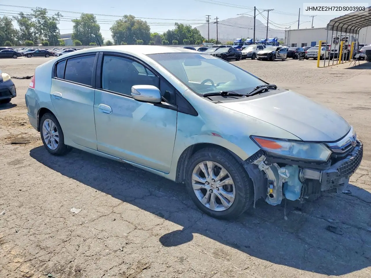 2013 Honda Insight Ex VIN: JHMZE2H72DS003903 Lot: 56358606
