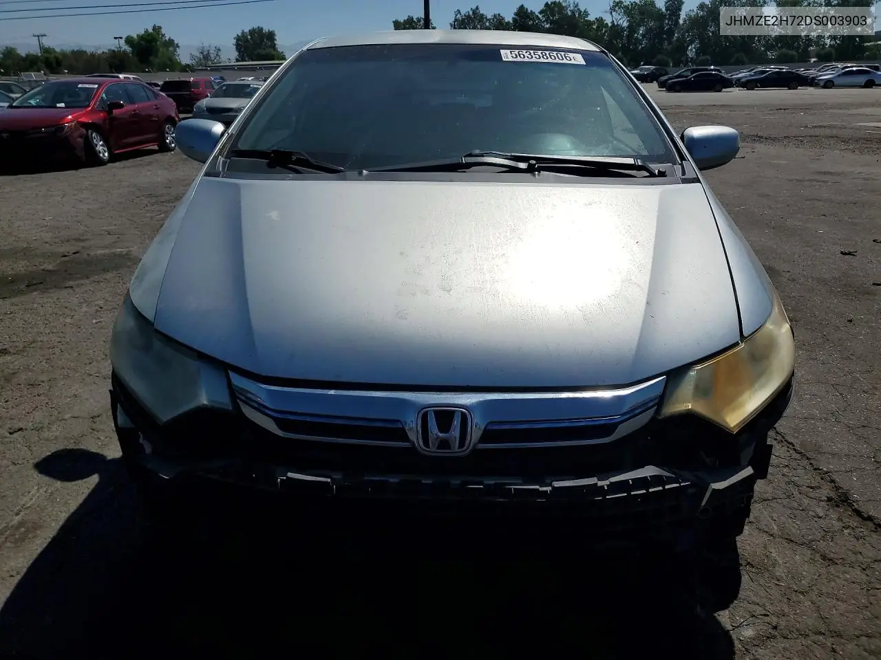 2013 Honda Insight Ex VIN: JHMZE2H72DS003903 Lot: 56358606