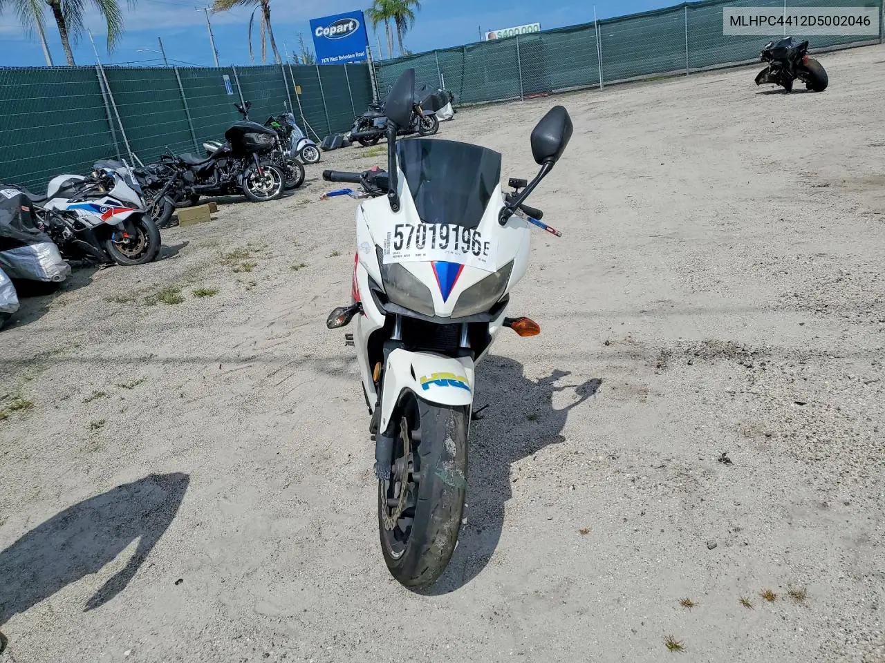 2013 Honda Cbr500 R VIN: MLHPC4412D5002046 Lot: 57019196