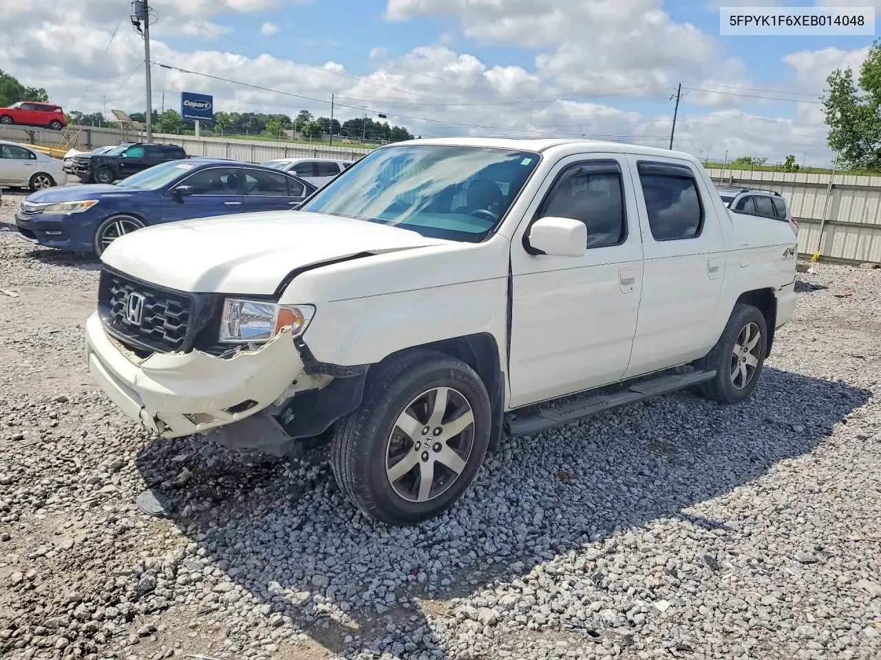 2014 Honda Ridgeline Rtl-S VIN: 5FPYK1F6XEB014048 Lot: 57563536