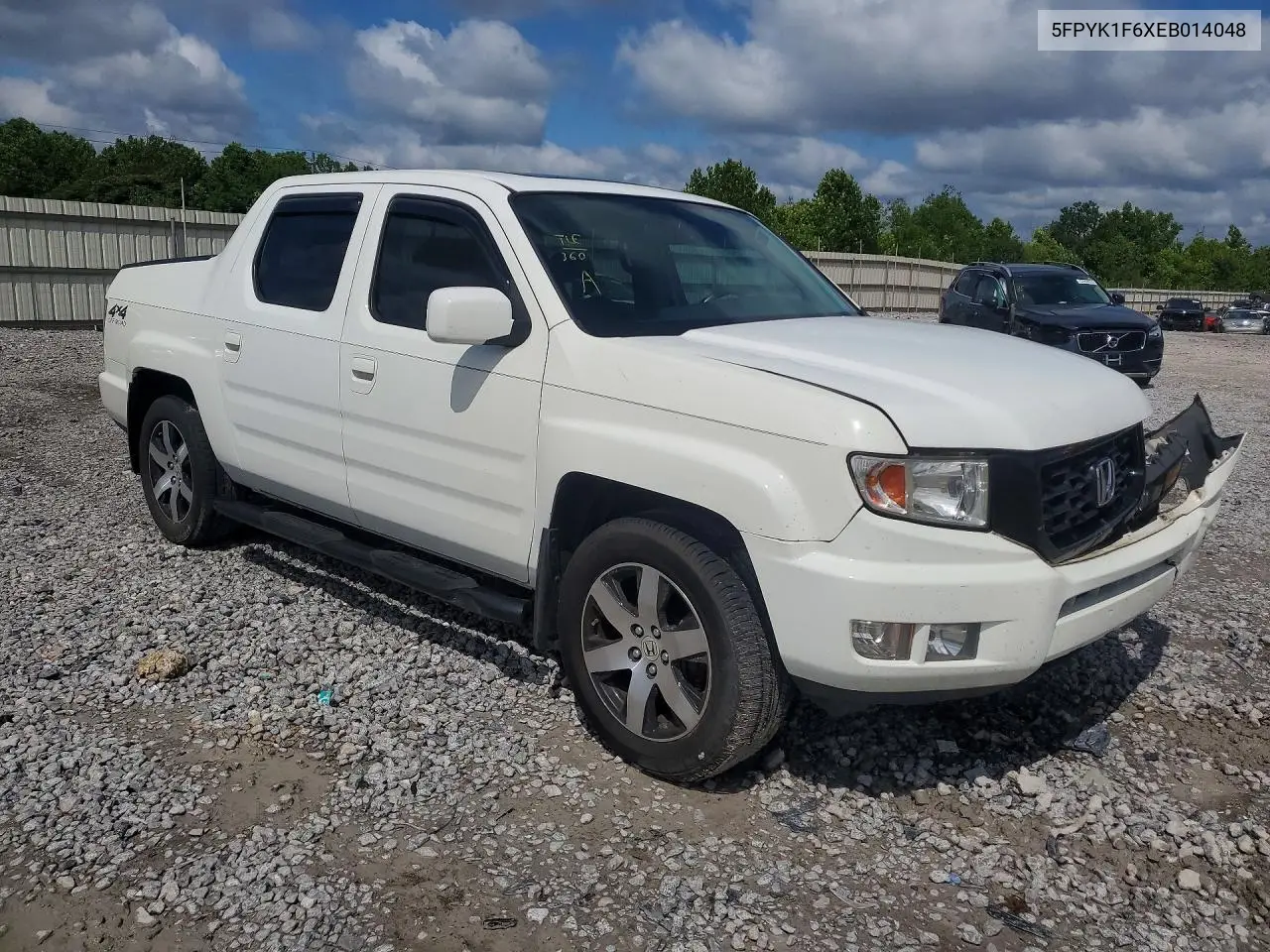 2014 Honda Ridgeline Rtl-S VIN: 5FPYK1F6XEB014048 Lot: 57563536