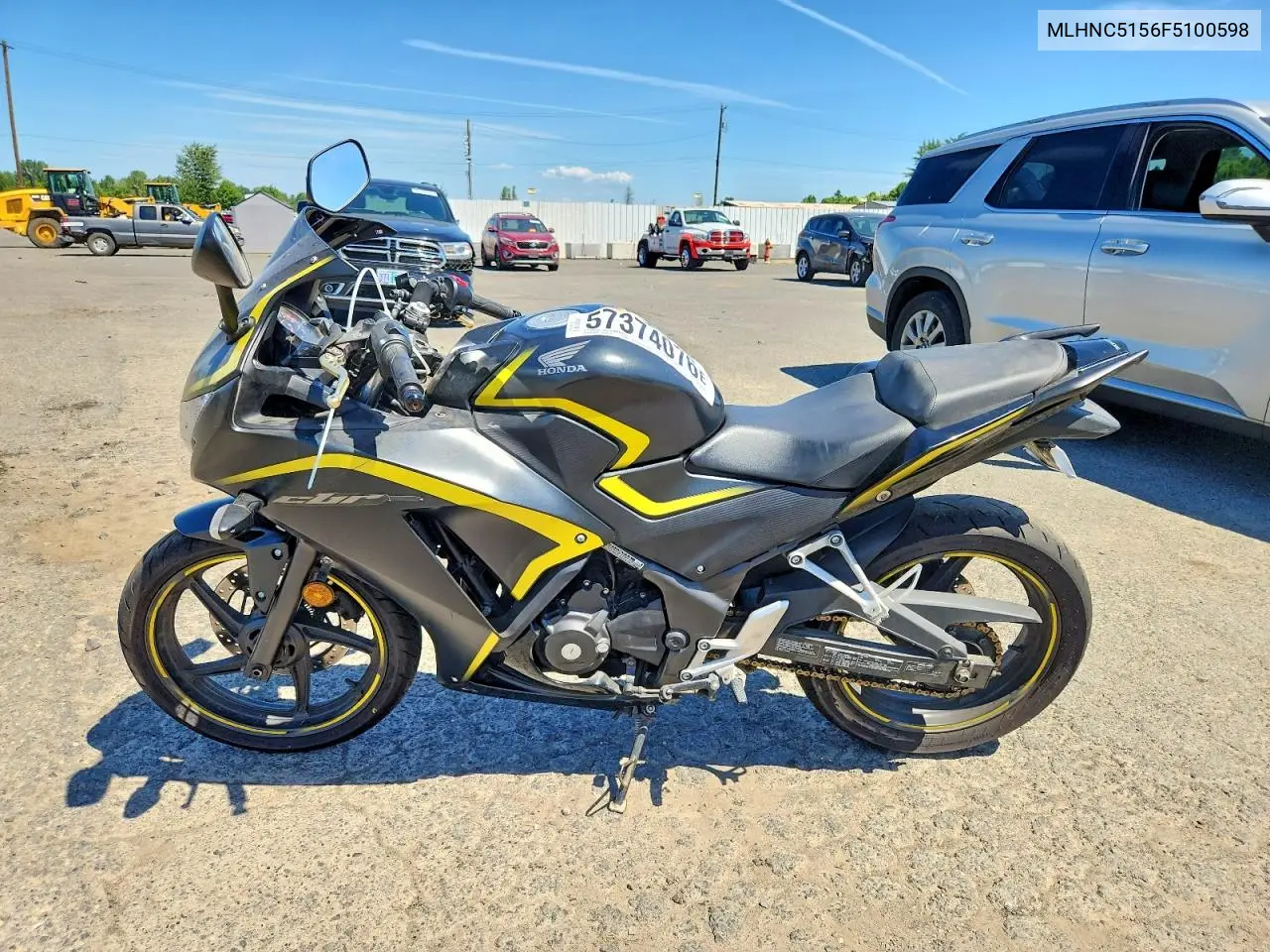 2015 Honda Cbr300 Ra VIN: MLHNC5156F5100598 Lot: 57374076