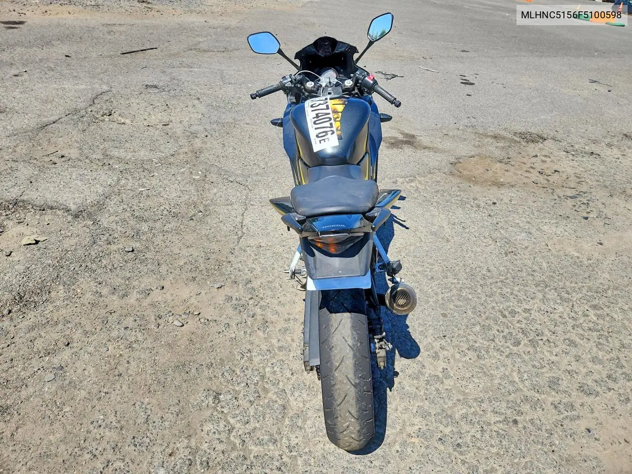 2015 Honda Cbr300 Ra VIN: MLHNC5156F5100598 Lot: 57374076