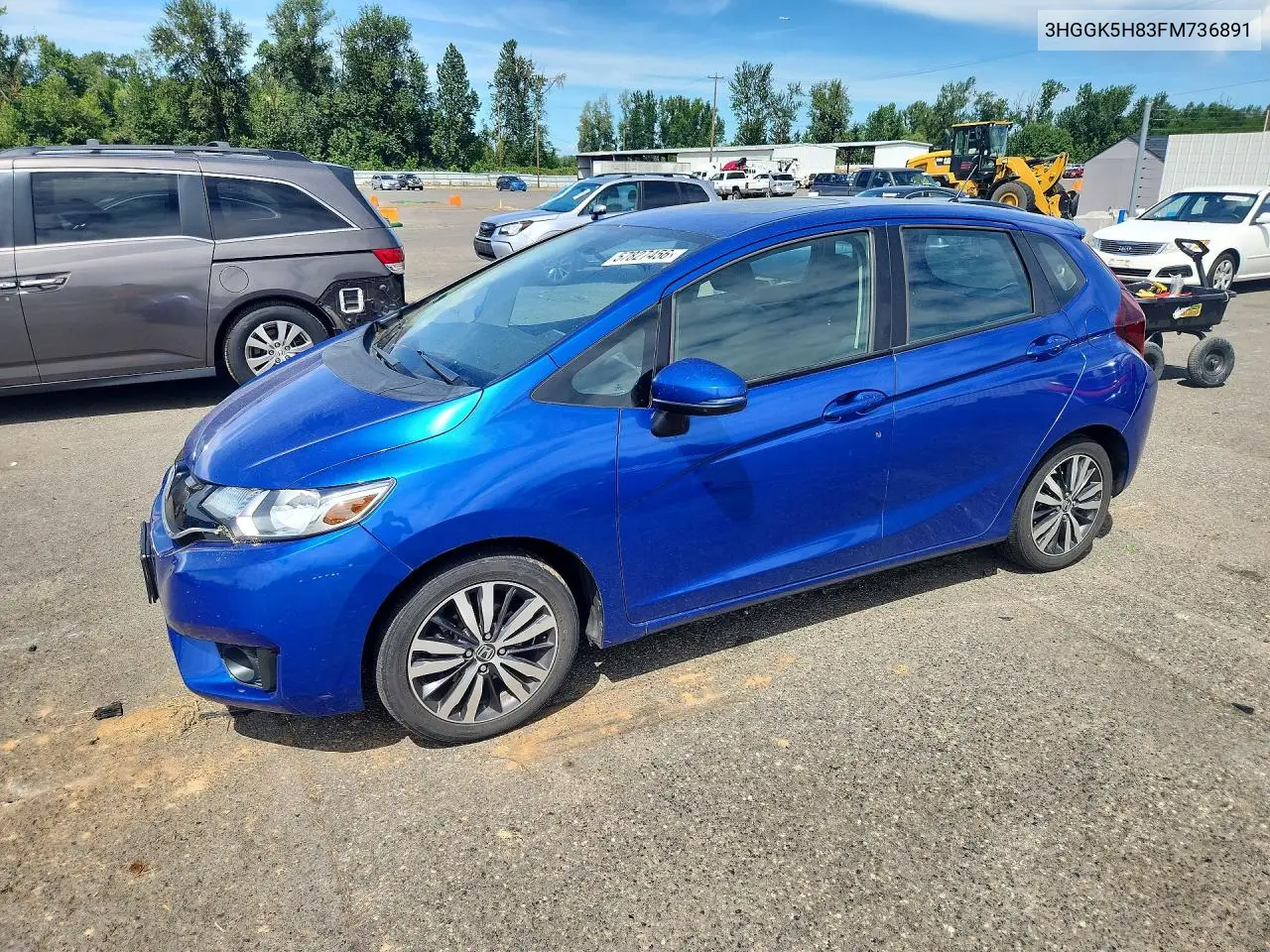 2015 Honda Fit Ex VIN: 3HGGK5H83FM736891 Lot: 57827456