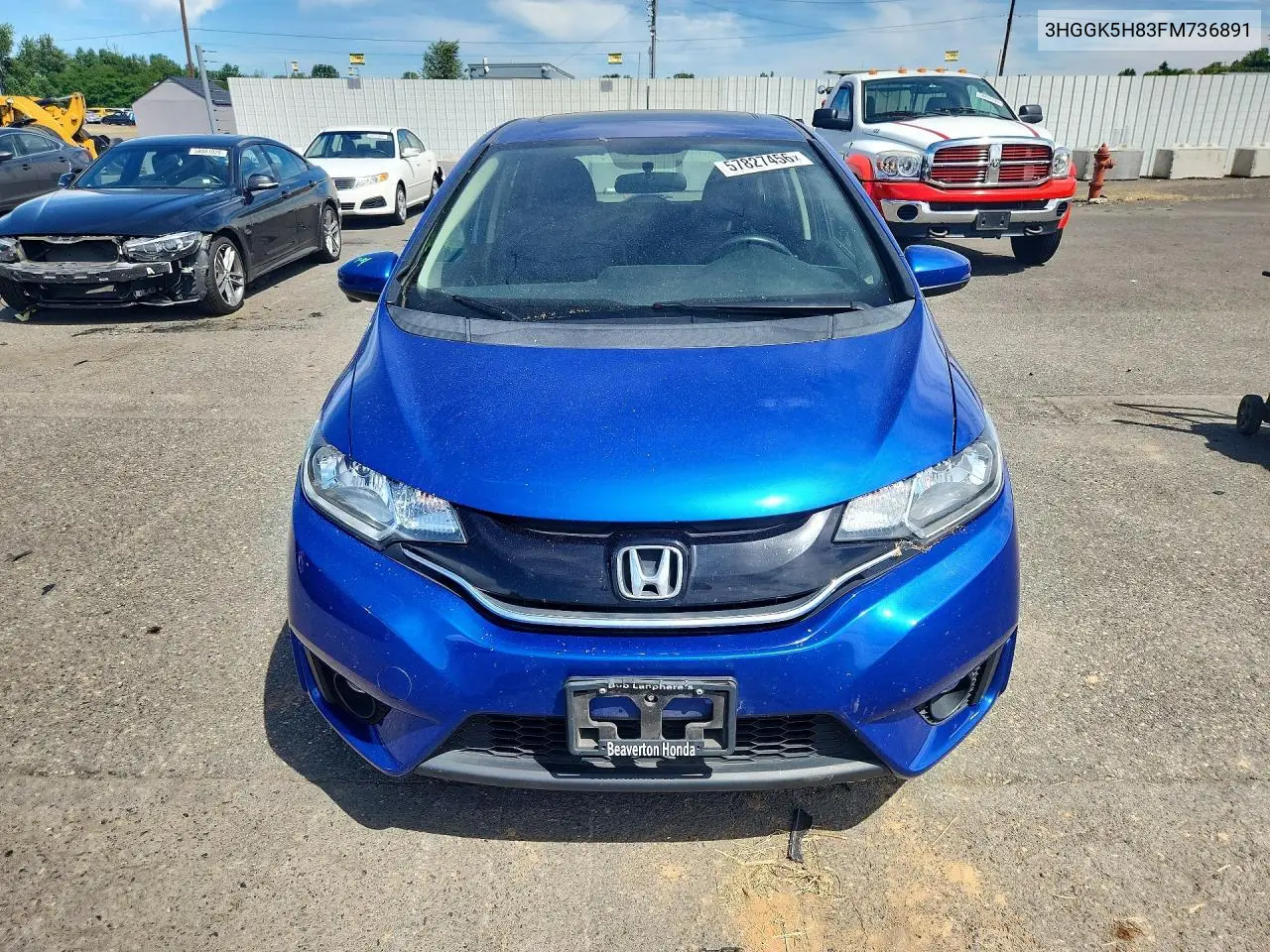 2015 Honda Fit Ex VIN: 3HGGK5H83FM736891 Lot: 57827456