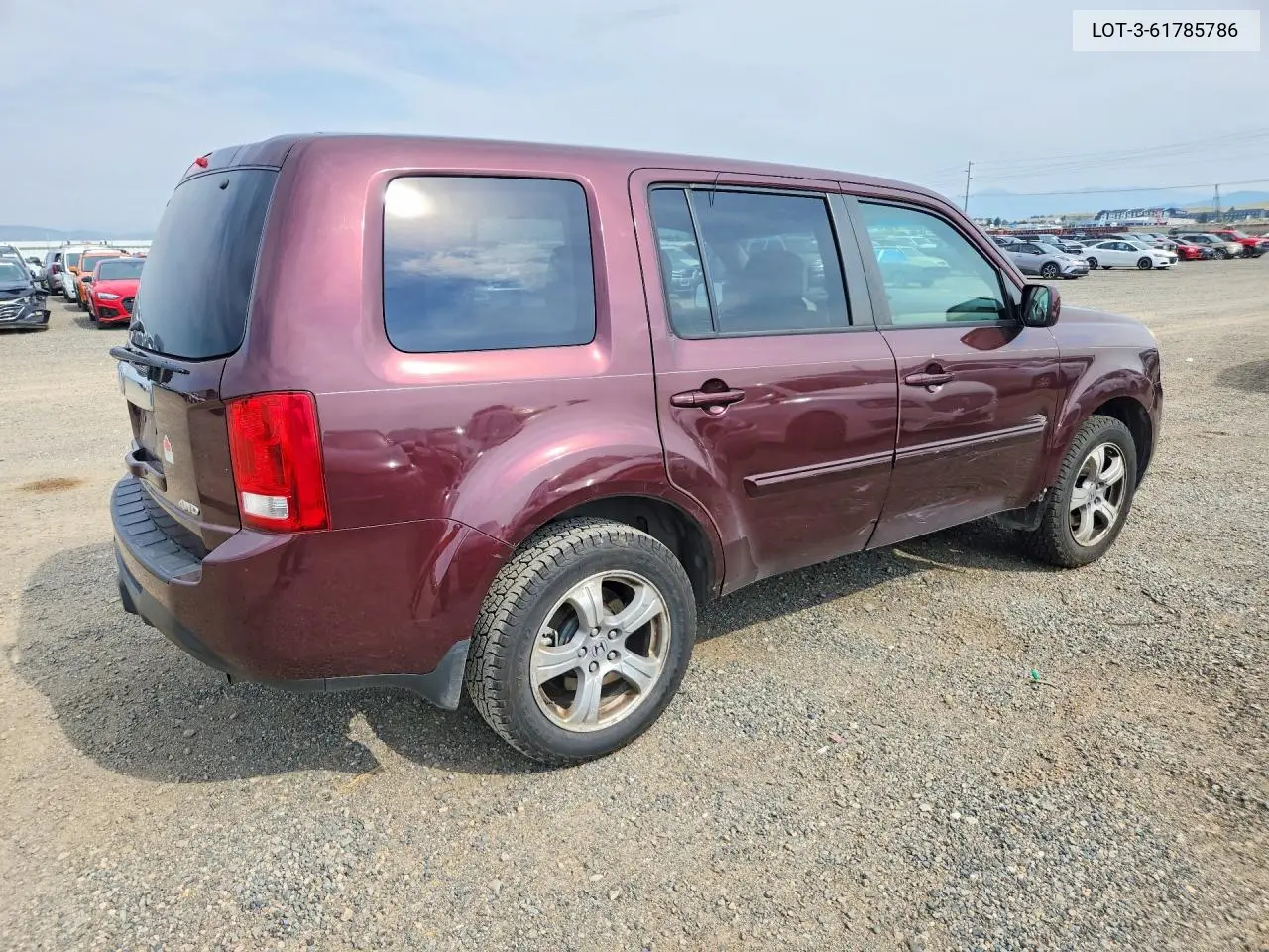 2015 Honda Pilot Ex VIN: LOT-3-61785786 Lot: 61785786