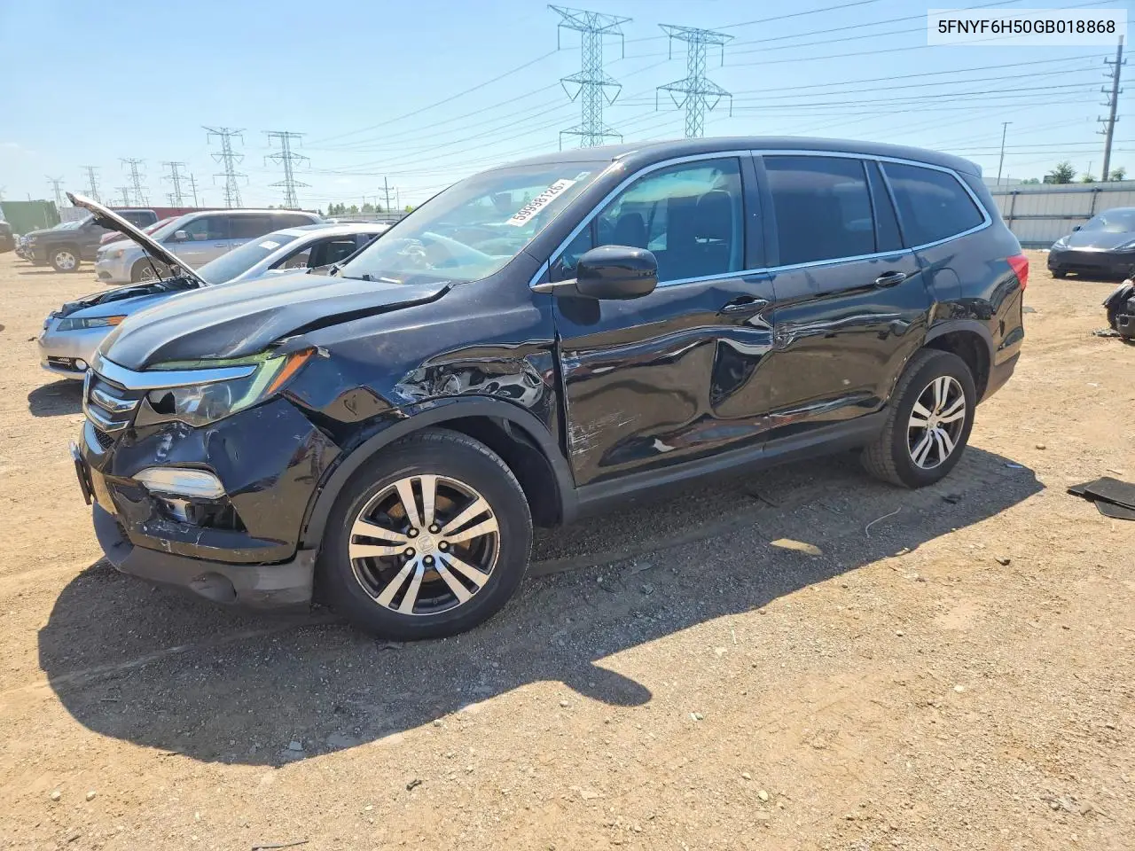 2016 Honda Pilot Exl VIN: 5FNYF6H50GB018868 Lot: 59998126
