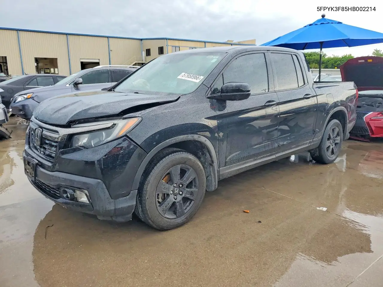 2017 Honda Ridgeline Black Edition VIN: 5FPYK3F85HB002214 Lot: 57958966