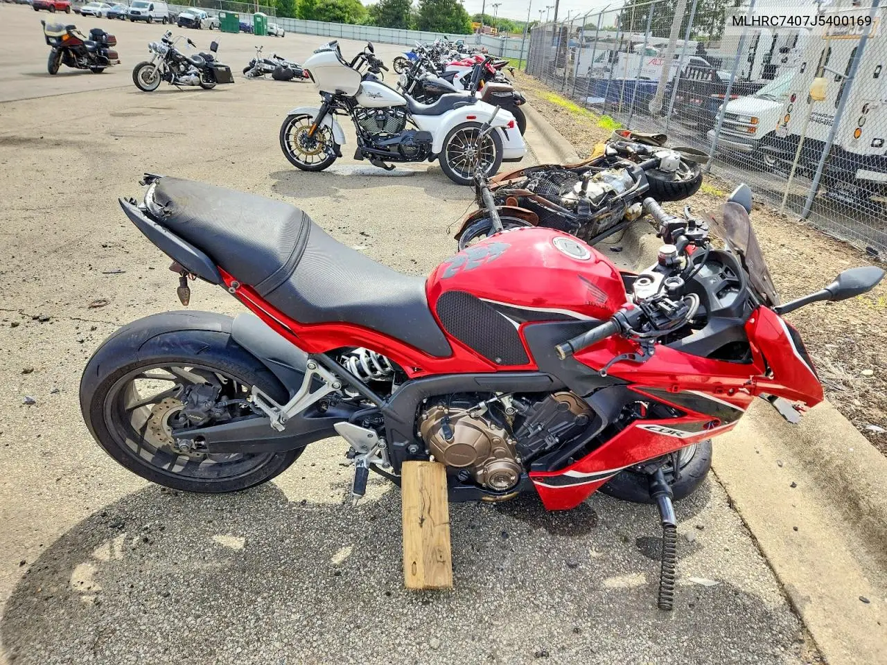 2018 Honda Cbr650 F VIN: MLHRC7407J5400169 Lot: 53604316