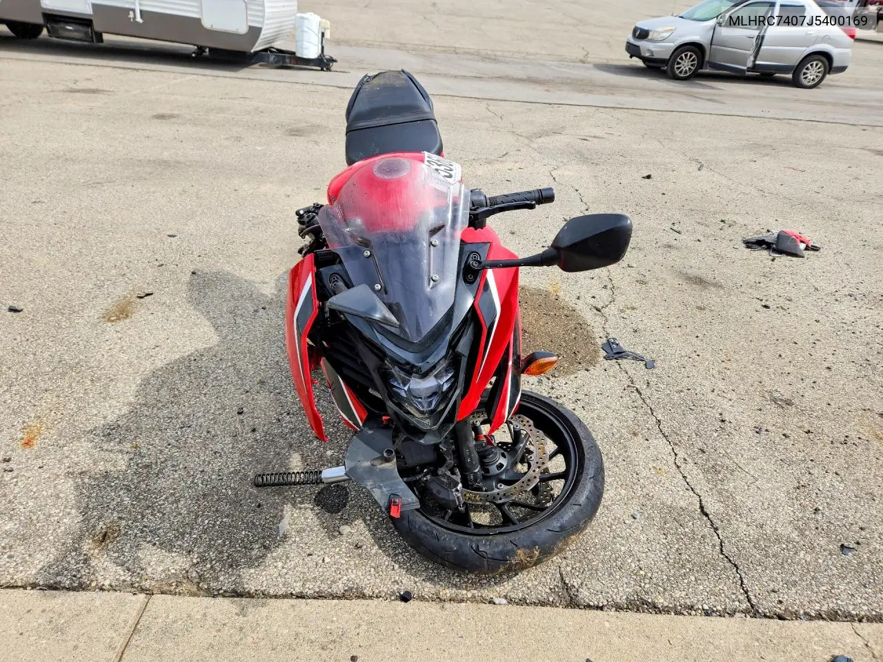 2018 Honda Cbr650 F VIN: MLHRC7407J5400169 Lot: 53604316