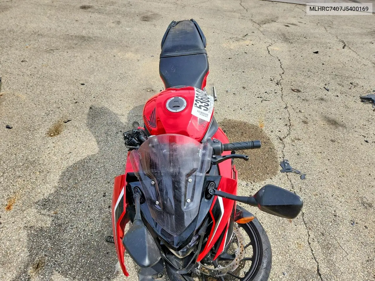 2018 Honda Cbr650 F VIN: MLHRC7407J5400169 Lot: 53604316