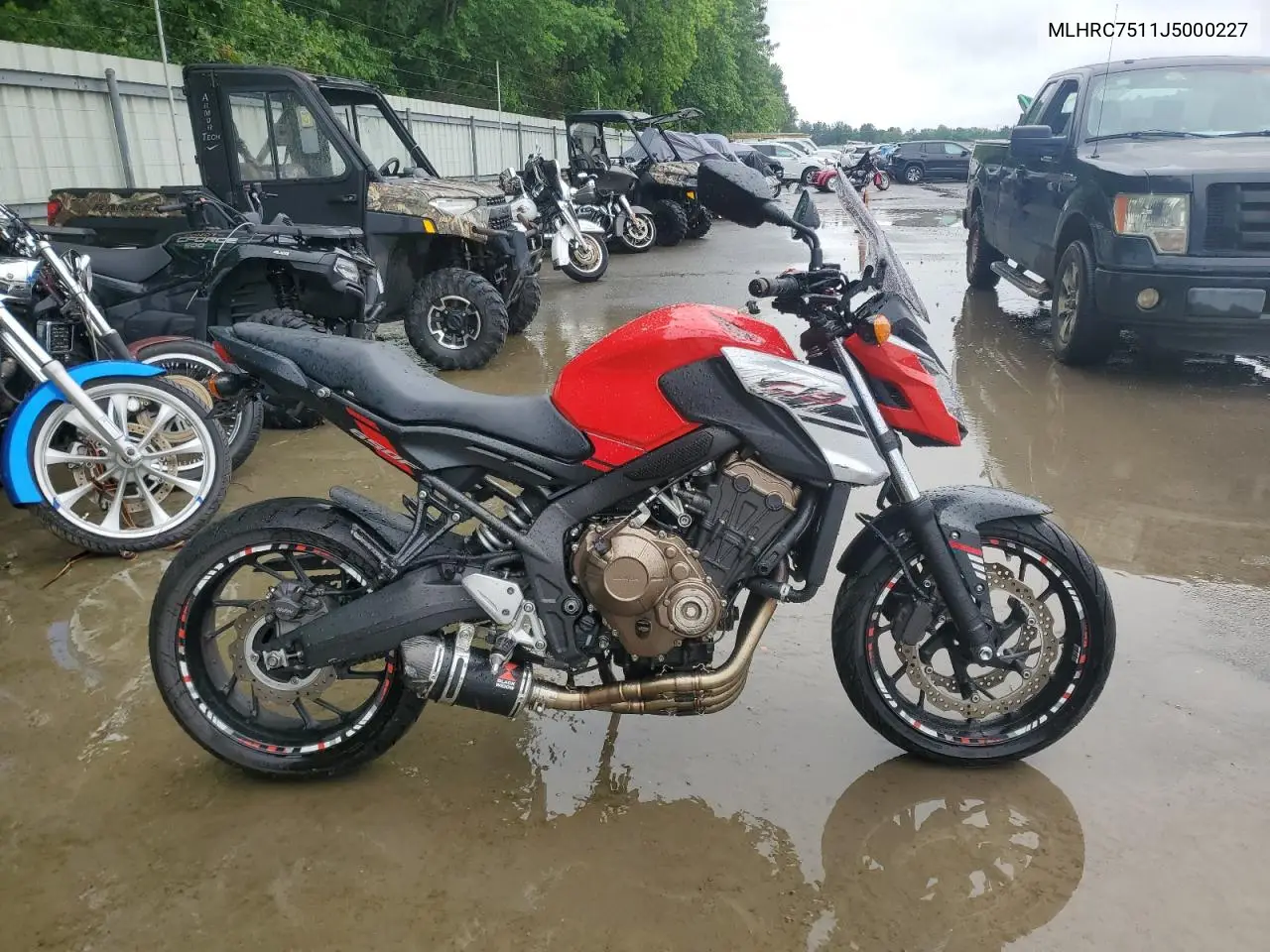 2018 Honda Cb650 F VIN: MLHRC7511J5000227 Lot: 72620375