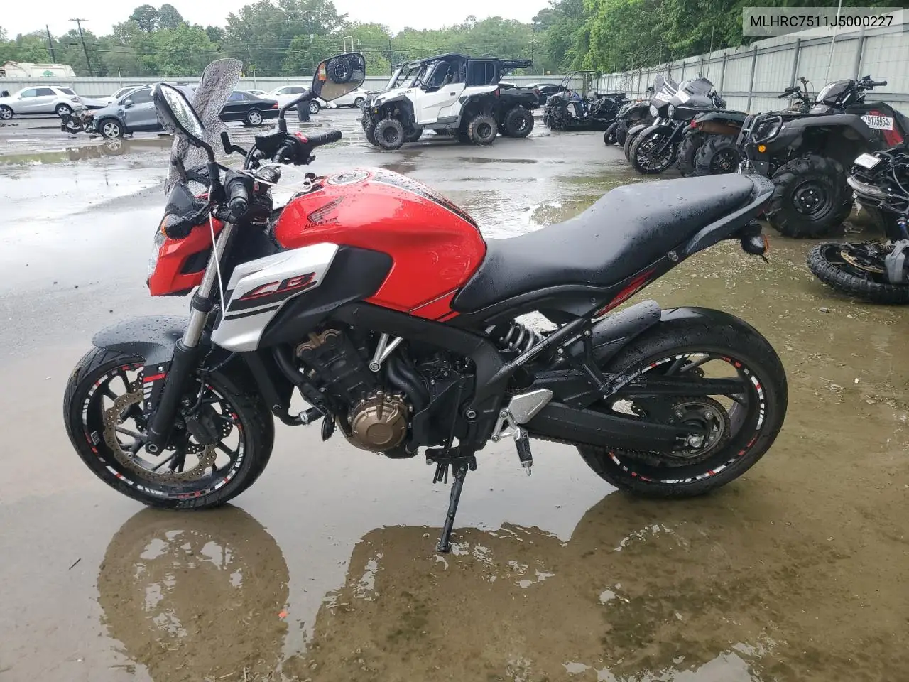 2018 Honda Cb650 F VIN: MLHRC7511J5000227 Lot: 72620375