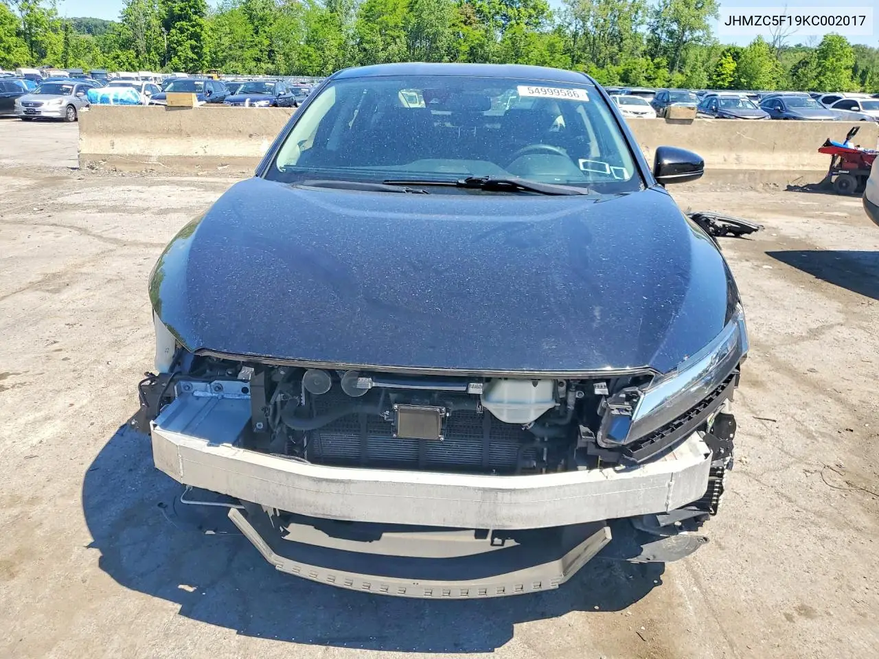 2019 Honda Clarity VIN: JHMZC5F19KC002017 Lot: 54999586