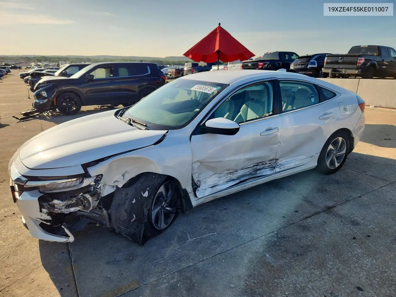 2019 Honda Insight Ex VIN: 19XZE4F55KE011007 Lot: 55685876