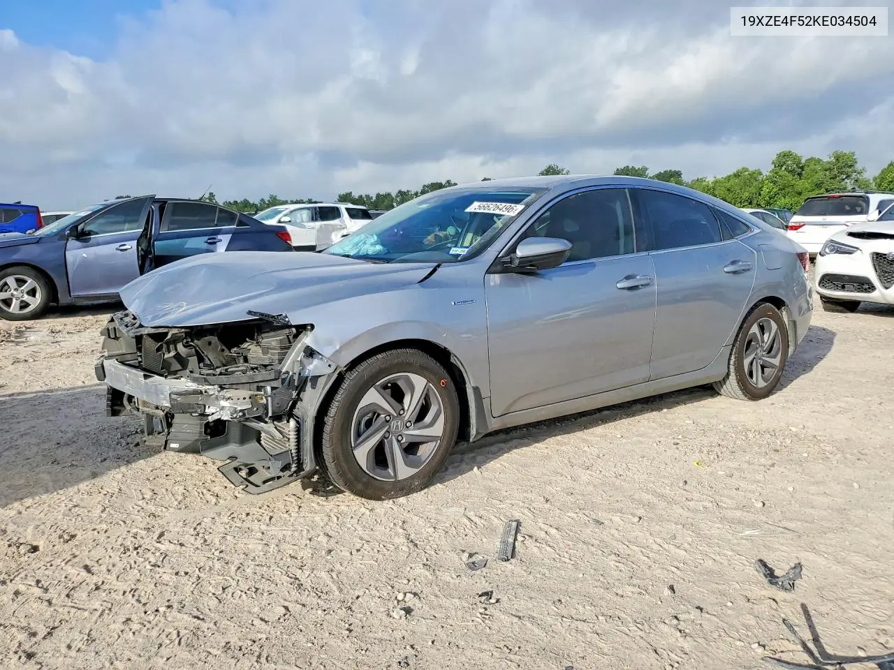2019 Honda Insight Ex VIN: 19XZE4F52KE034504 Lot: 56626496