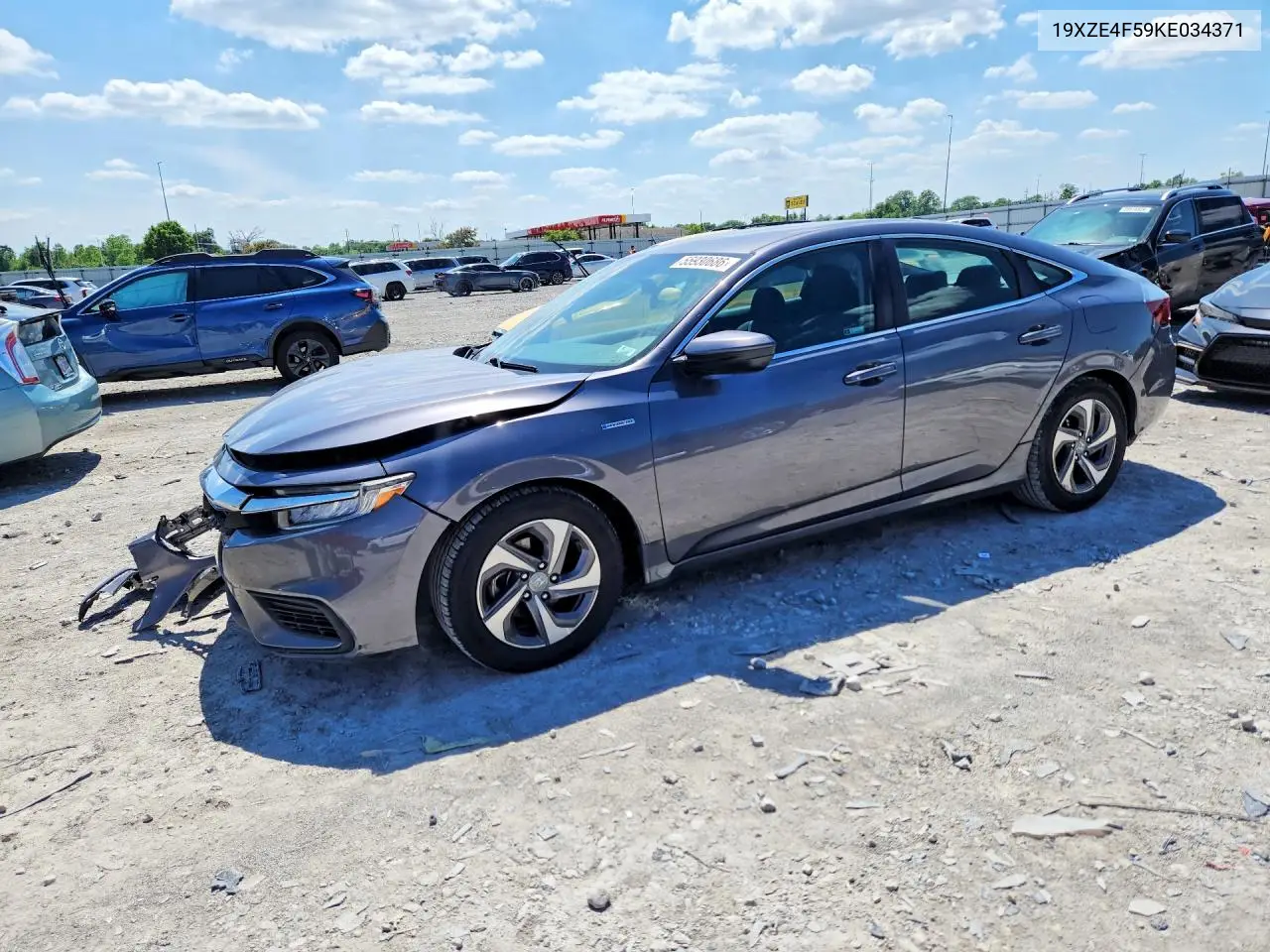 2019 Honda Insight Ex VIN: 19XZE4F59KE034371 Lot: 57150606