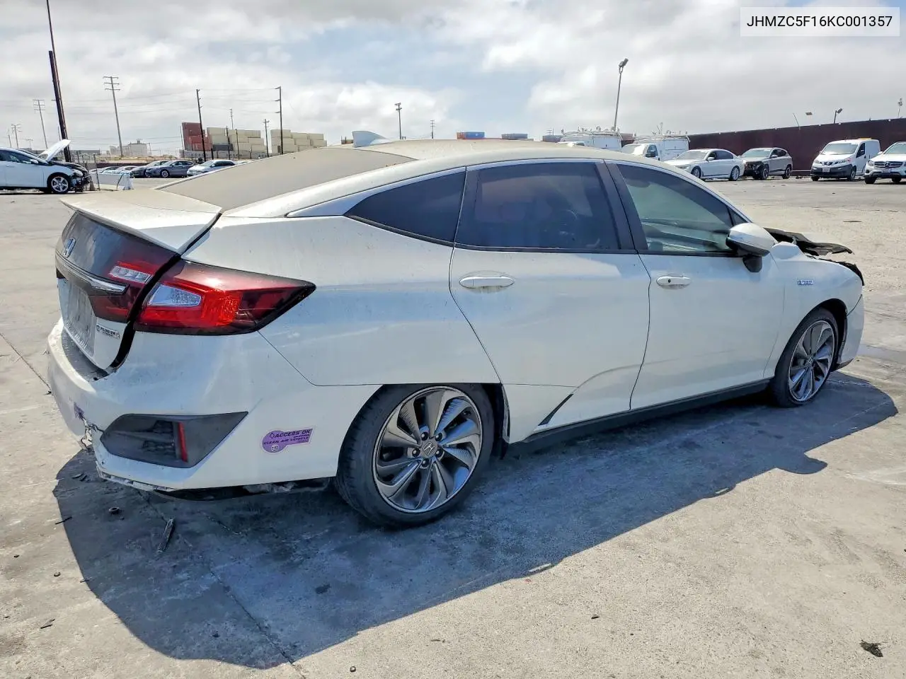 2019 Honda Clarity VIN: JHMZC5F16KC001357 Lot: 57365976