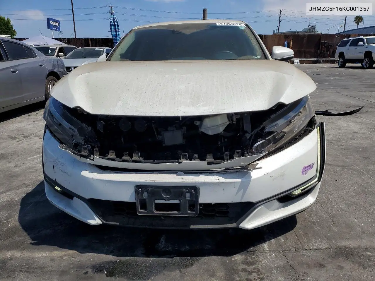 2019 Honda Clarity VIN: JHMZC5F16KC001357 Lot: 57365976