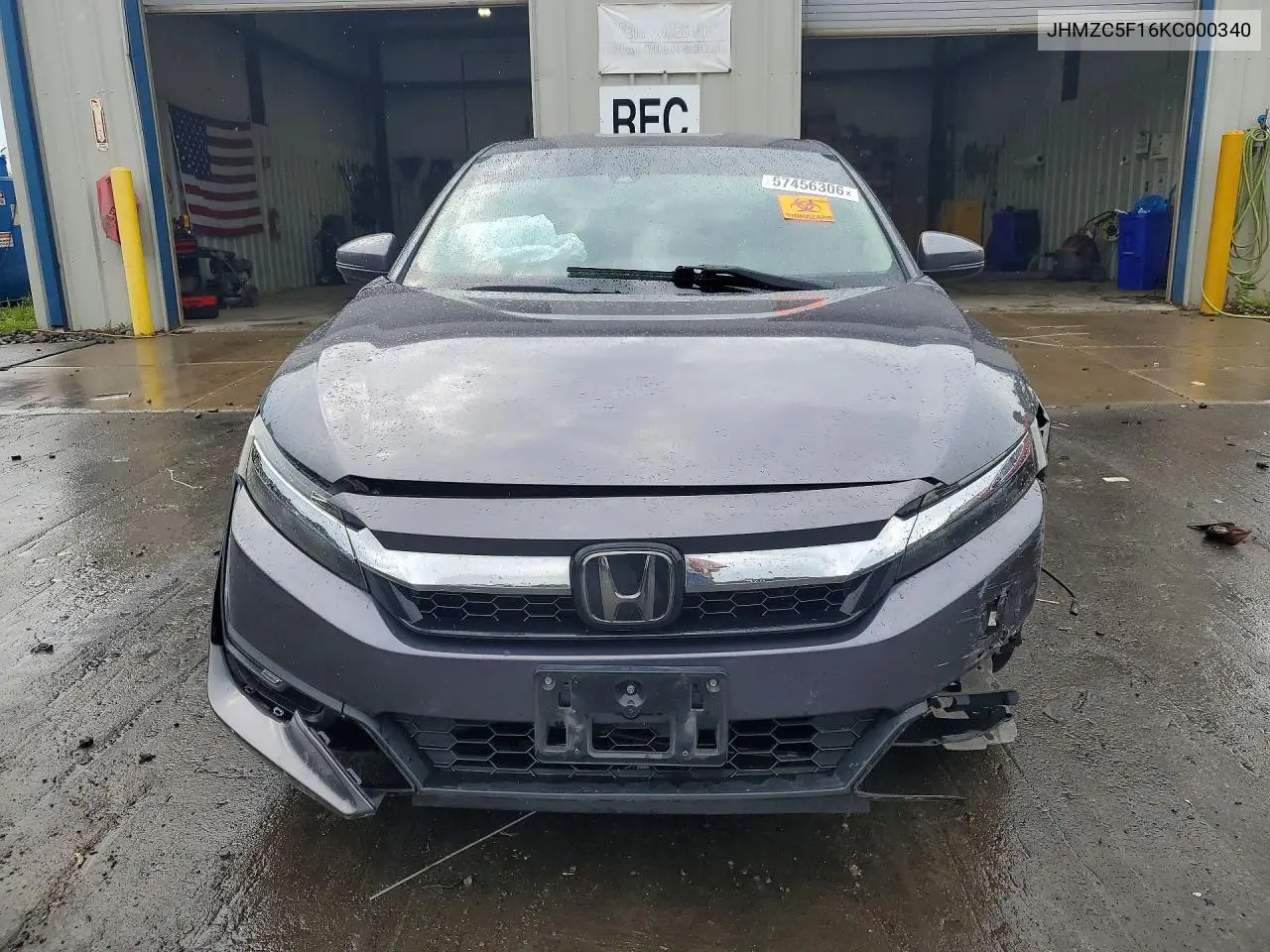 2019 Honda Clarity VIN: JHMZC5F16KC000340 Lot: 57456306