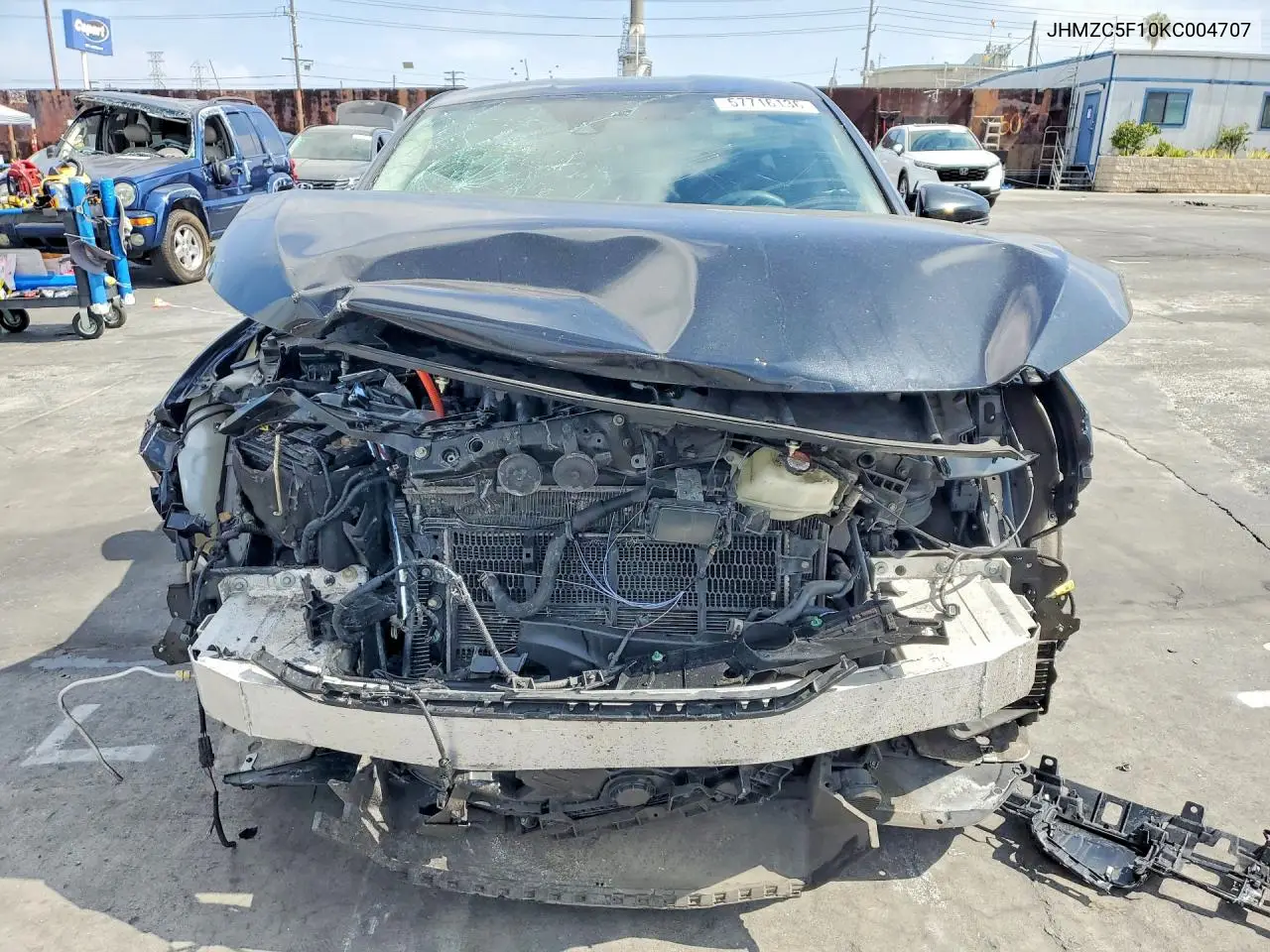 2019 Honda Clarity VIN: JHMZC5F10KC004707 Lot: 57716136