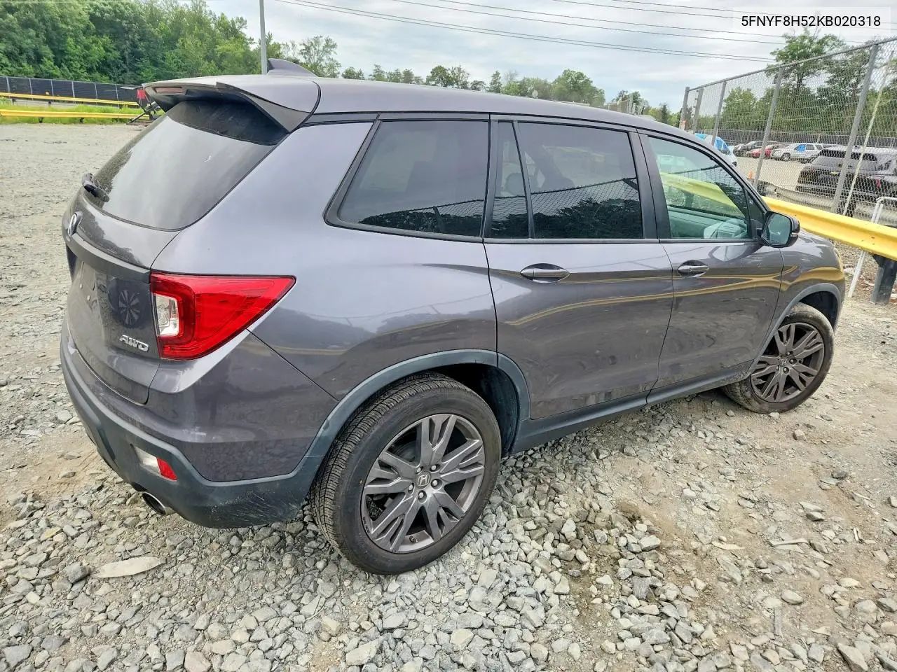 2019 Honda Passport Exl VIN: 5FNYF8H52KB020318 Lot: 57986966