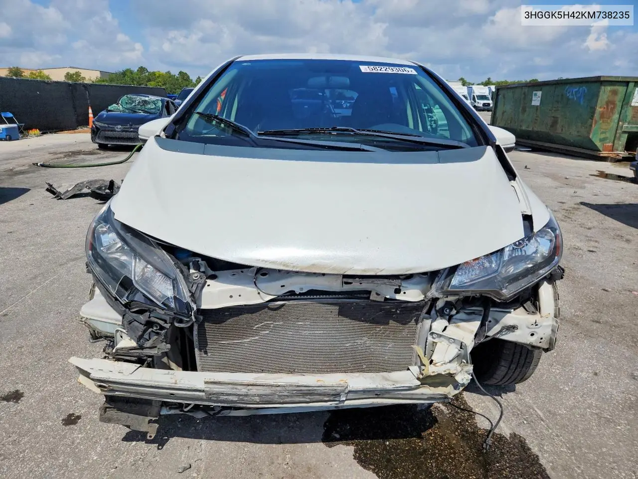 2019 Honda Fit Lx VIN: 3HGGK5H42KM738235 Lot: 58229306