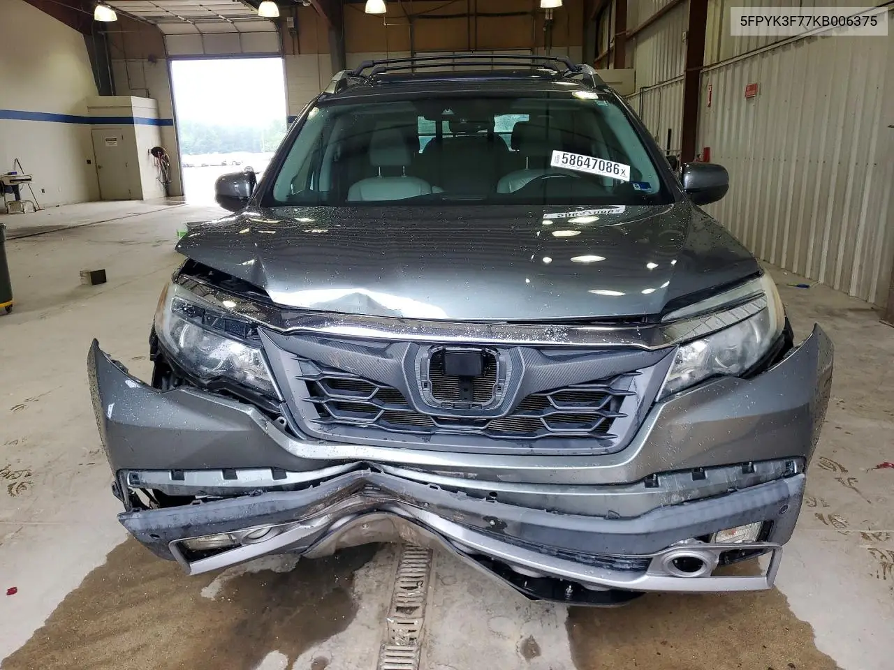 2019 Honda Ridgeline Rtl VIN: 5FPYK3F77KB006375 Lot: 58647086