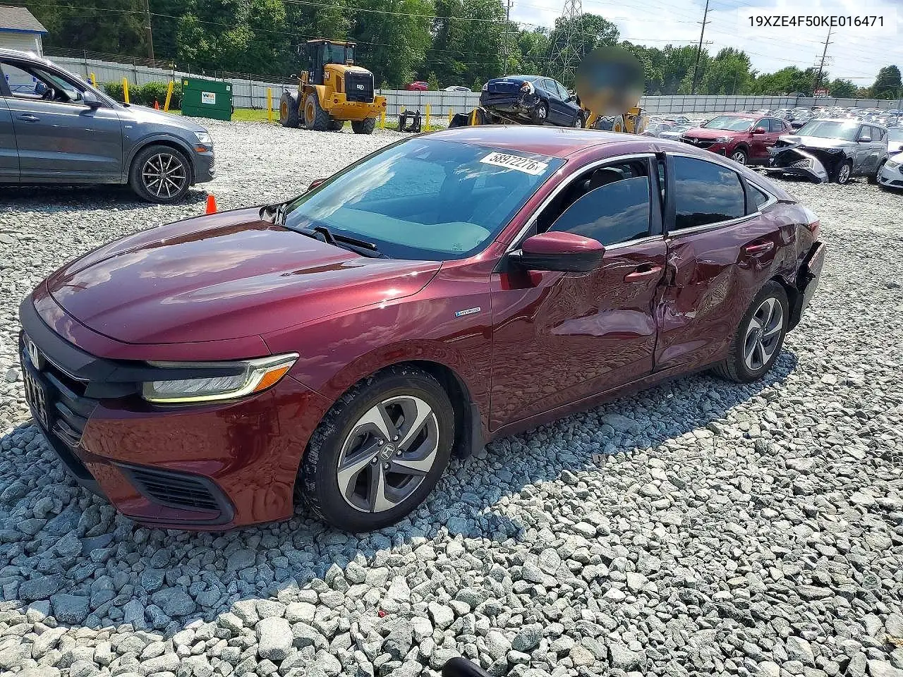 2019 Honda Insight Ex VIN: 19XZE4F50KE016471 Lot: 58972276