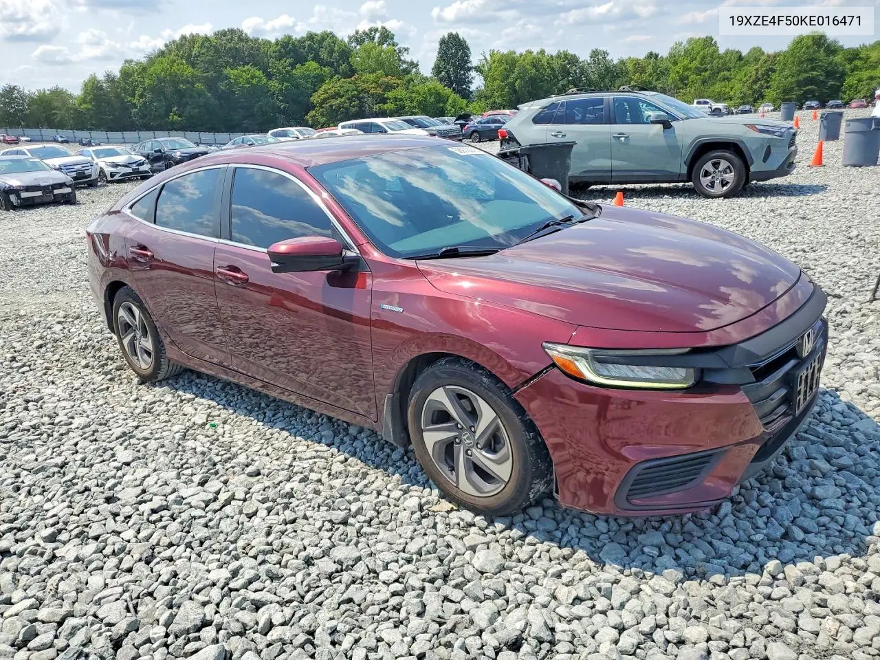 2019 Honda Insight Ex VIN: 19XZE4F50KE016471 Lot: 58972276