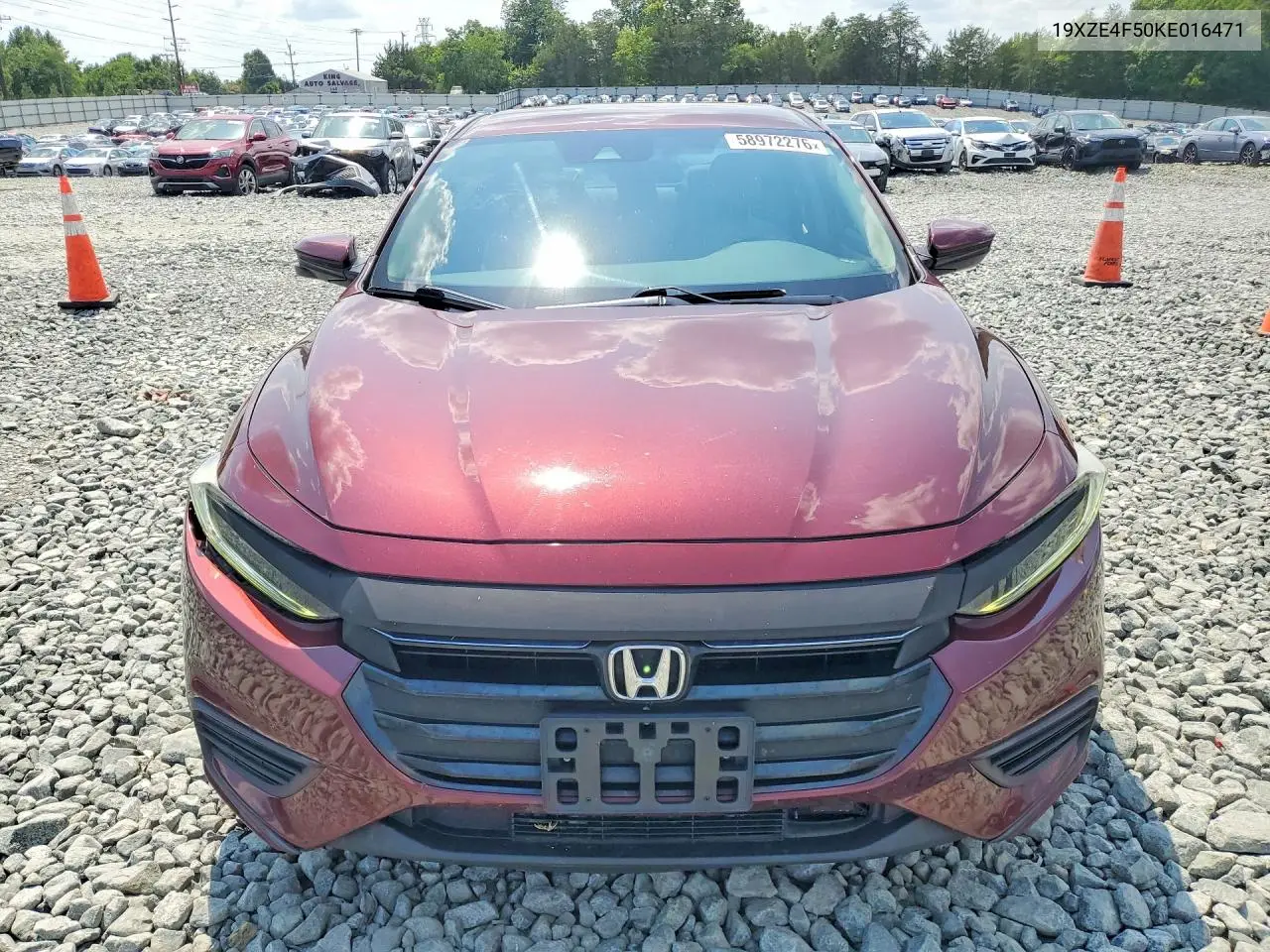 2019 Honda Insight Ex VIN: 19XZE4F50KE016471 Lot: 58972276