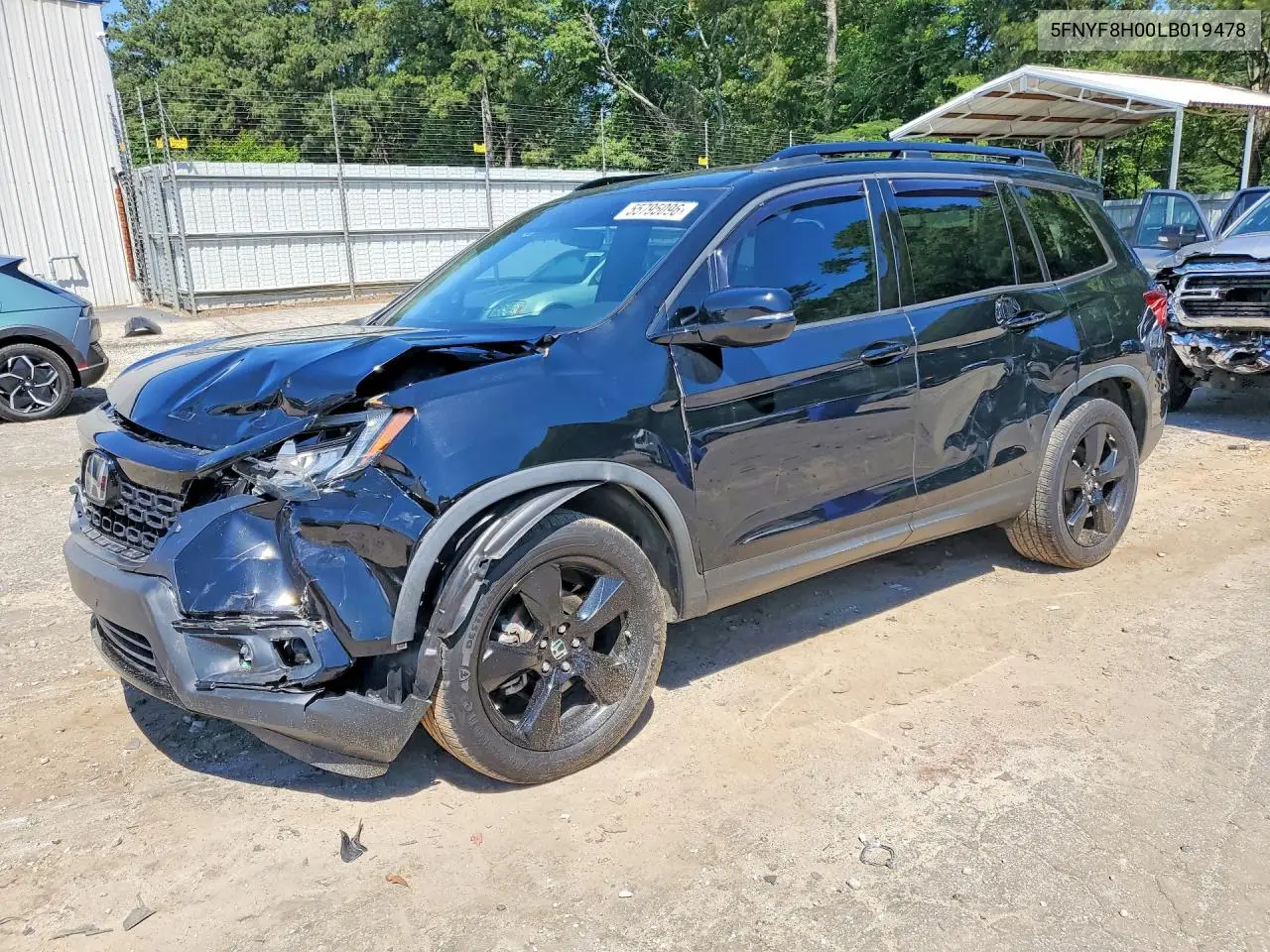 2020 Honda Passport Elite VIN: 5FNYF8H00LB019478 Lot: 55795096