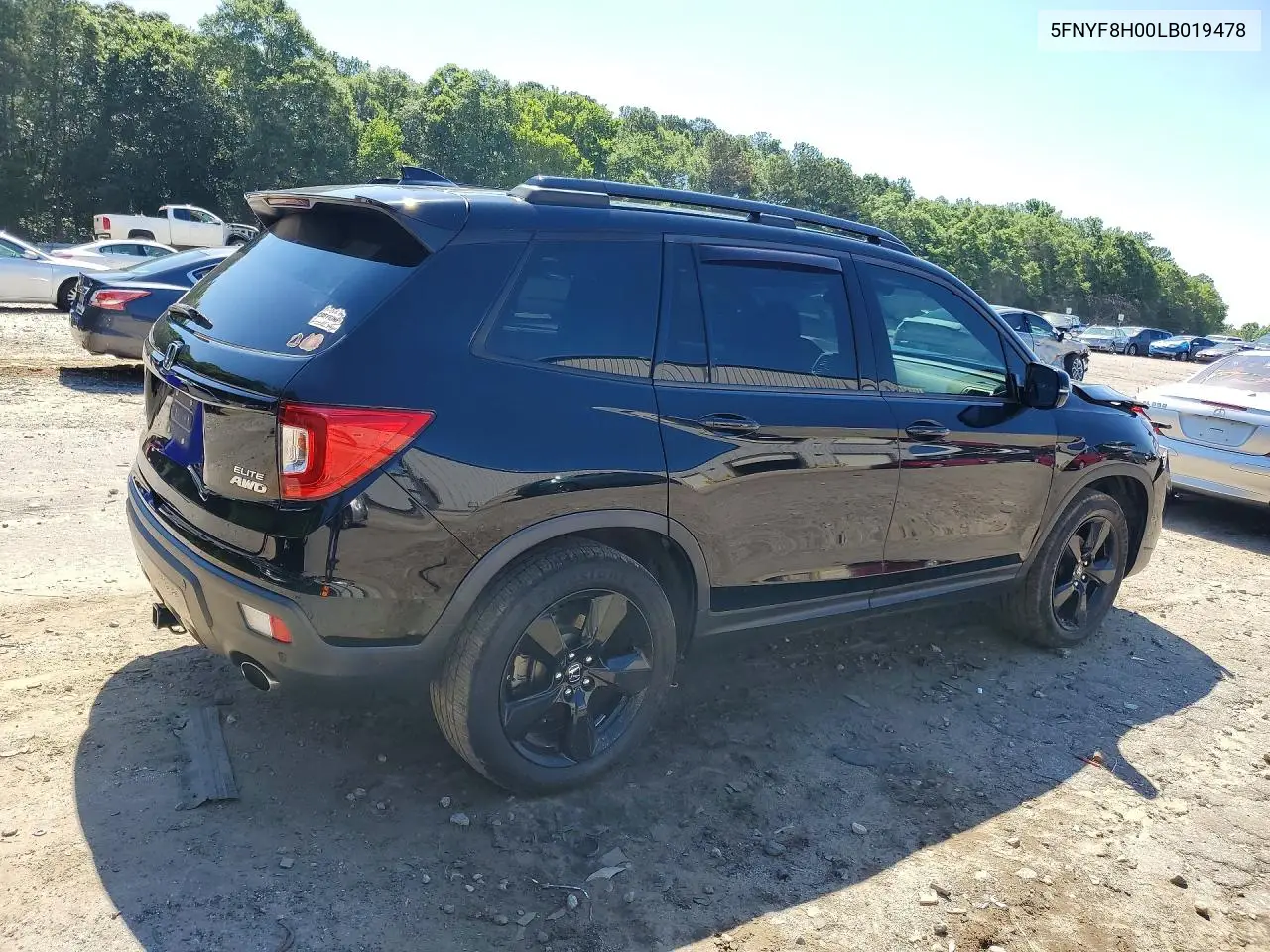 2020 Honda Passport Elite VIN: 5FNYF8H00LB019478 Lot: 55795096