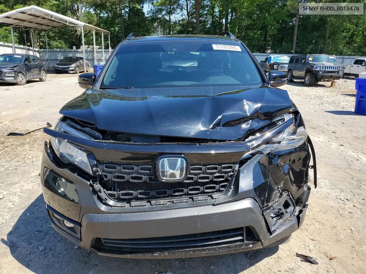 2020 Honda Passport Elite VIN: 5FNYF8H00LB019478 Lot: 55795096