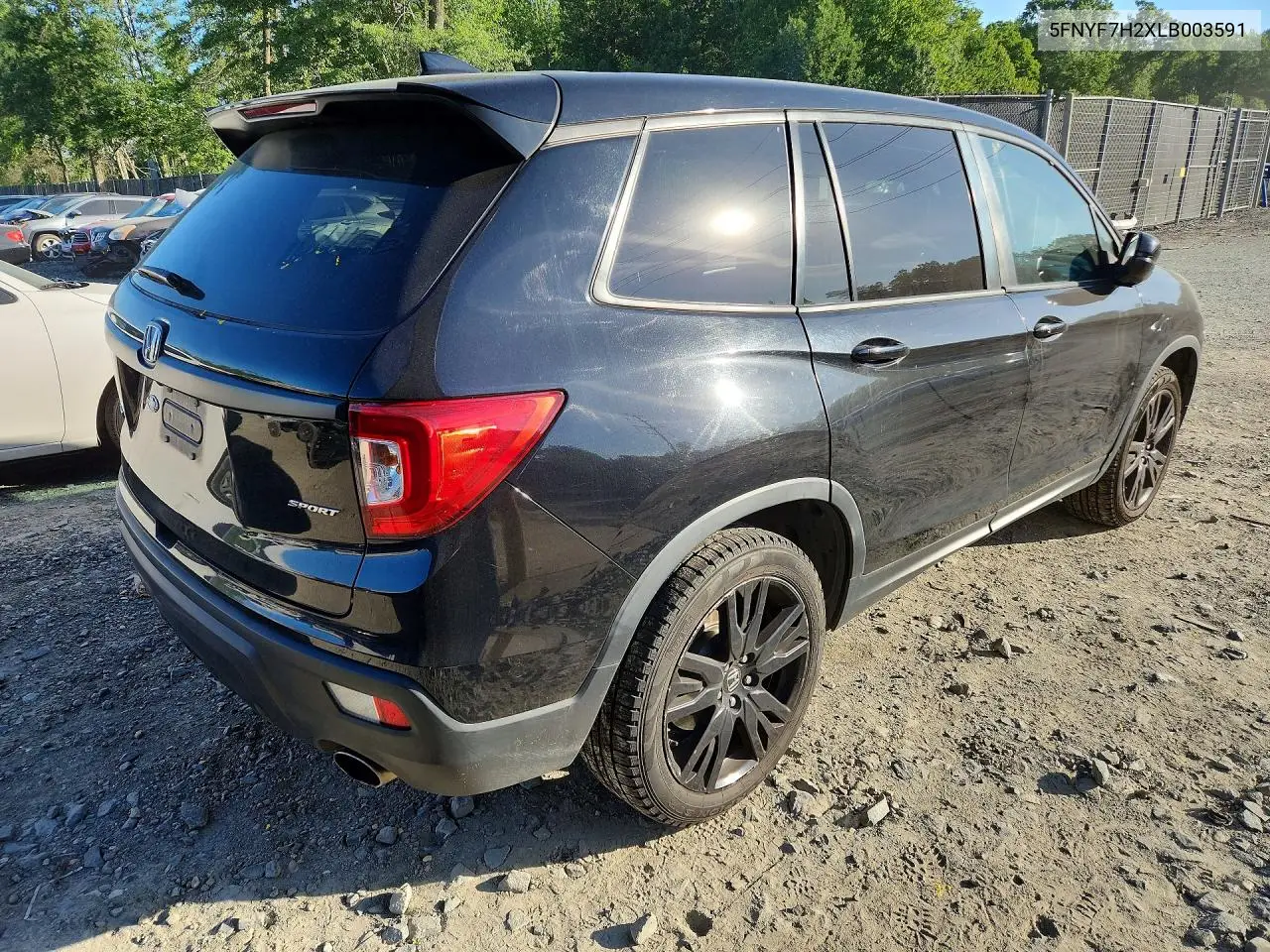 2020 Honda Passport Sport VIN: 5FNYF7H2XLB003591 Lot: 55993286