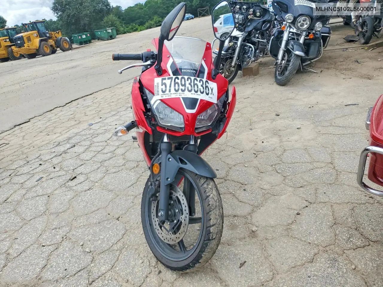 2020 Honda Cbr300 R VIN: MLHNC5102L5600001 Lot: 57693636