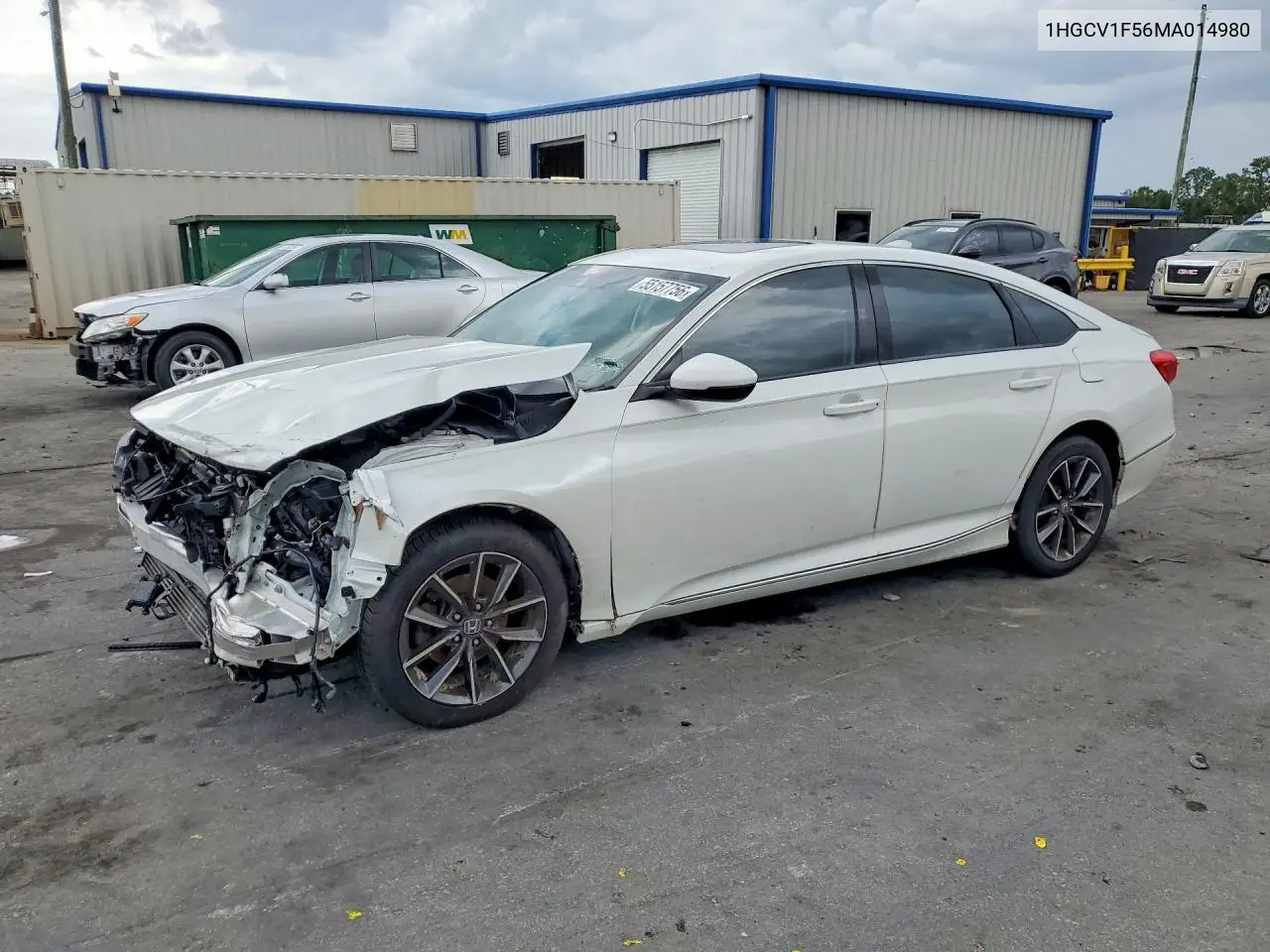 2021 Honda Accord Exl VIN: 1HGCV1F56MA014980 Lot: 55157756
