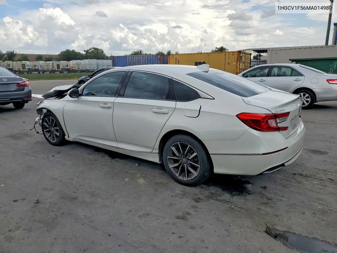 2021 Honda Accord Exl VIN: 1HGCV1F56MA014980 Lot: 55157756