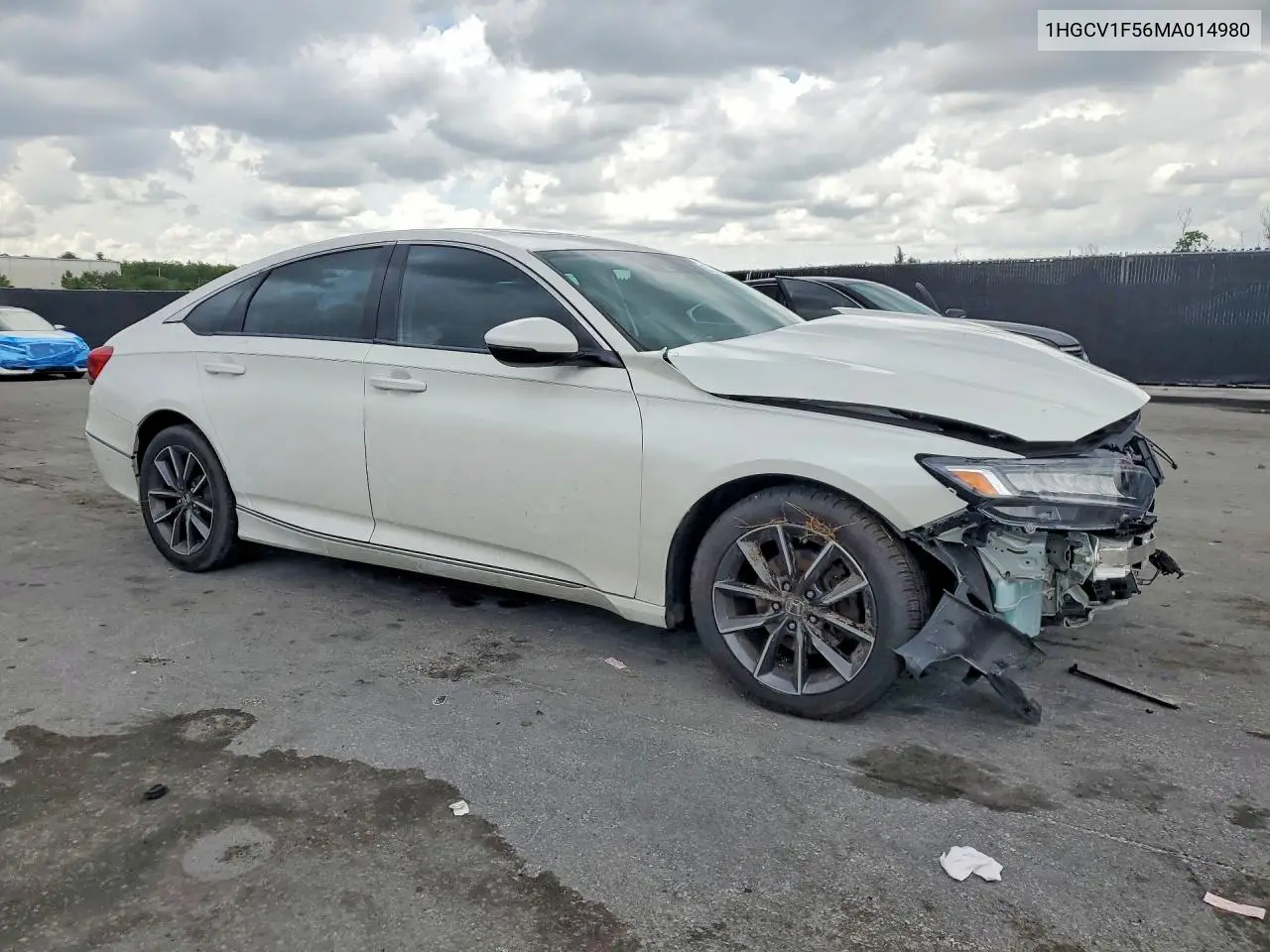 2021 Honda Accord Exl VIN: 1HGCV1F56MA014980 Lot: 55157756