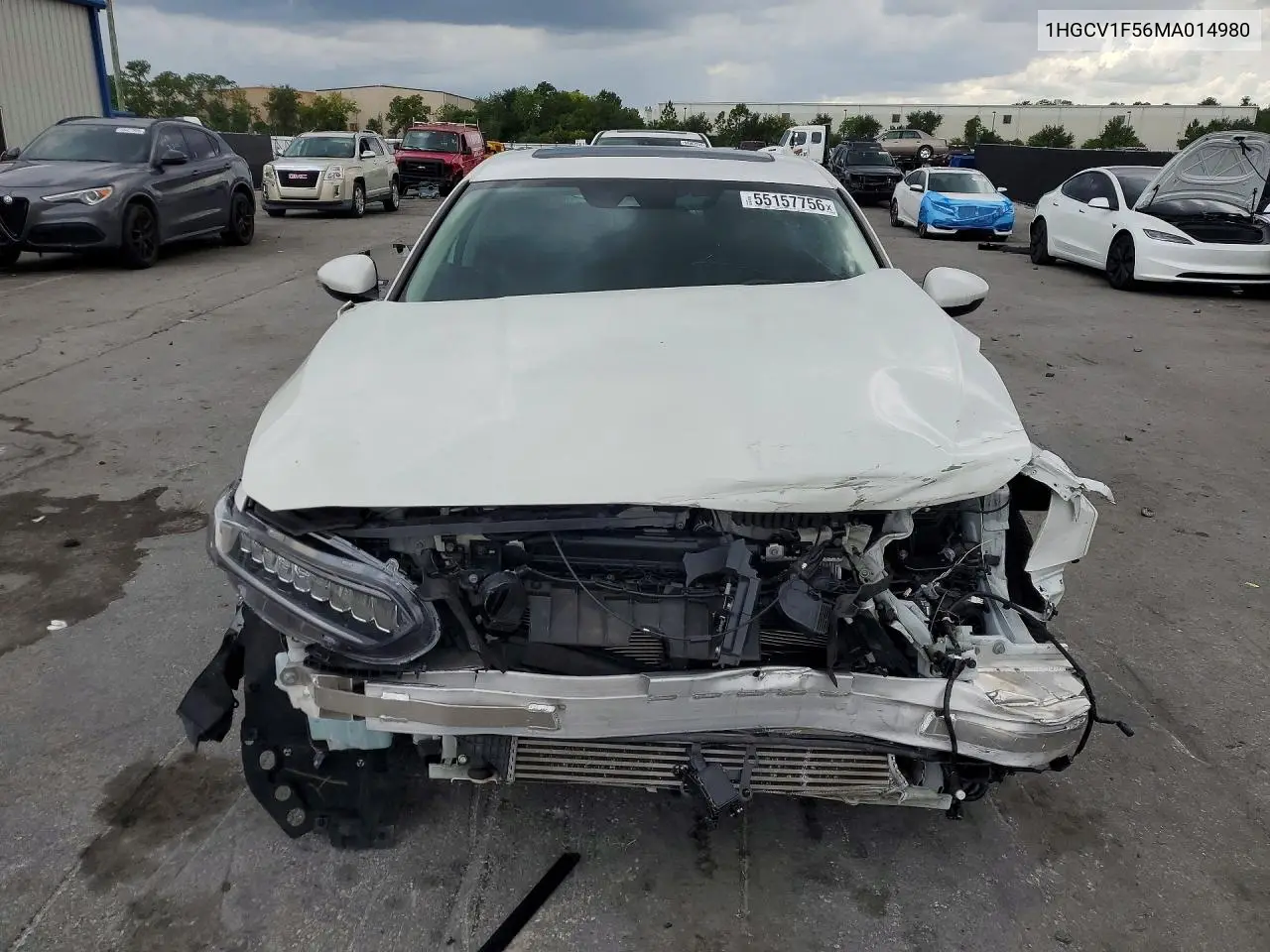 2021 Honda Accord Exl VIN: 1HGCV1F56MA014980 Lot: 55157756
