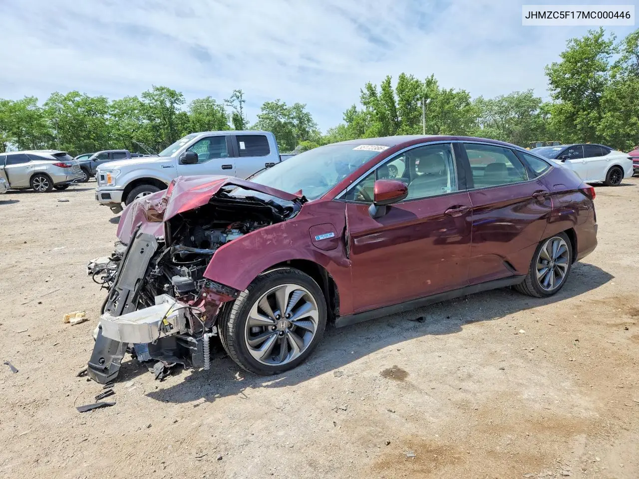 2021 Honda Clarity VIN: JHMZC5F17MC000446 Lot: 55172386