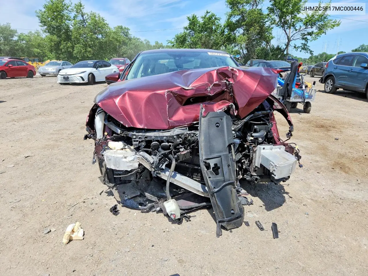 2021 Honda Clarity VIN: JHMZC5F17MC000446 Lot: 55172386