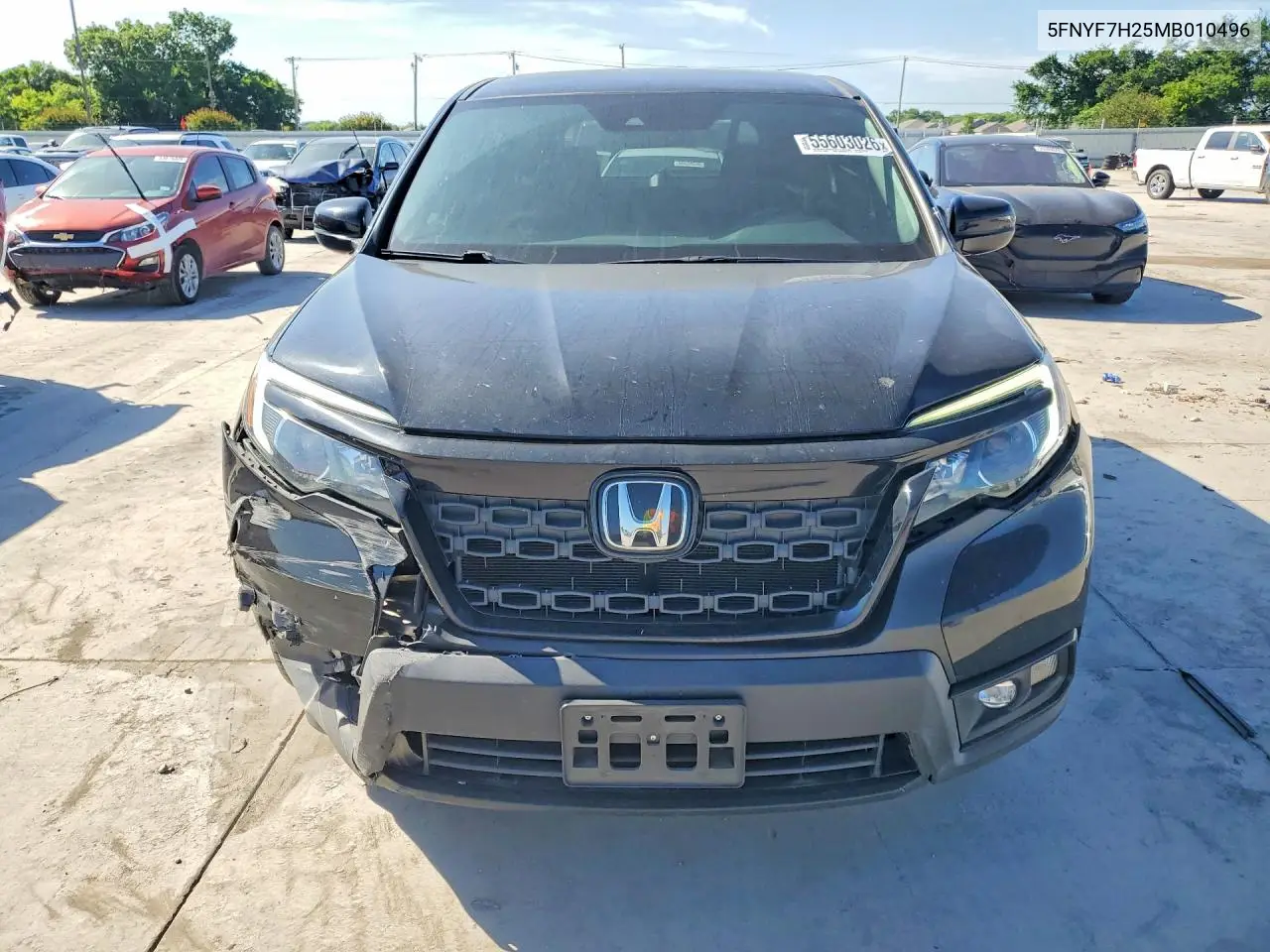 2021 Honda Passport Sport VIN: 5FNYF7H25MB010496 Lot: 55603026