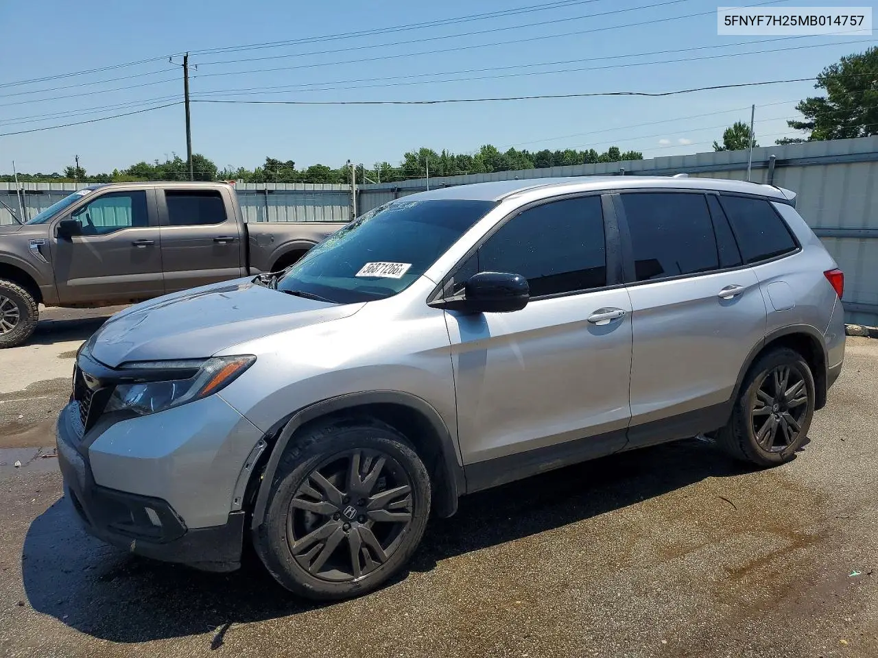 2021 Honda Passport Sport VIN: 5FNYF7H25MB014757 Lot: 56871266