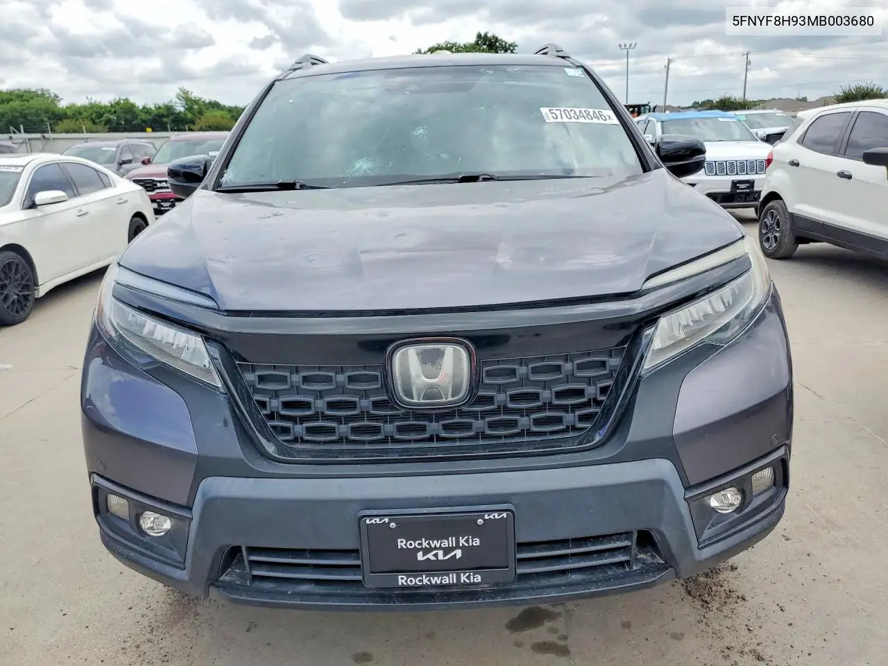 2021 Honda Passport Touring VIN: 5FNYF8H93MB003680 Lot: 57034846