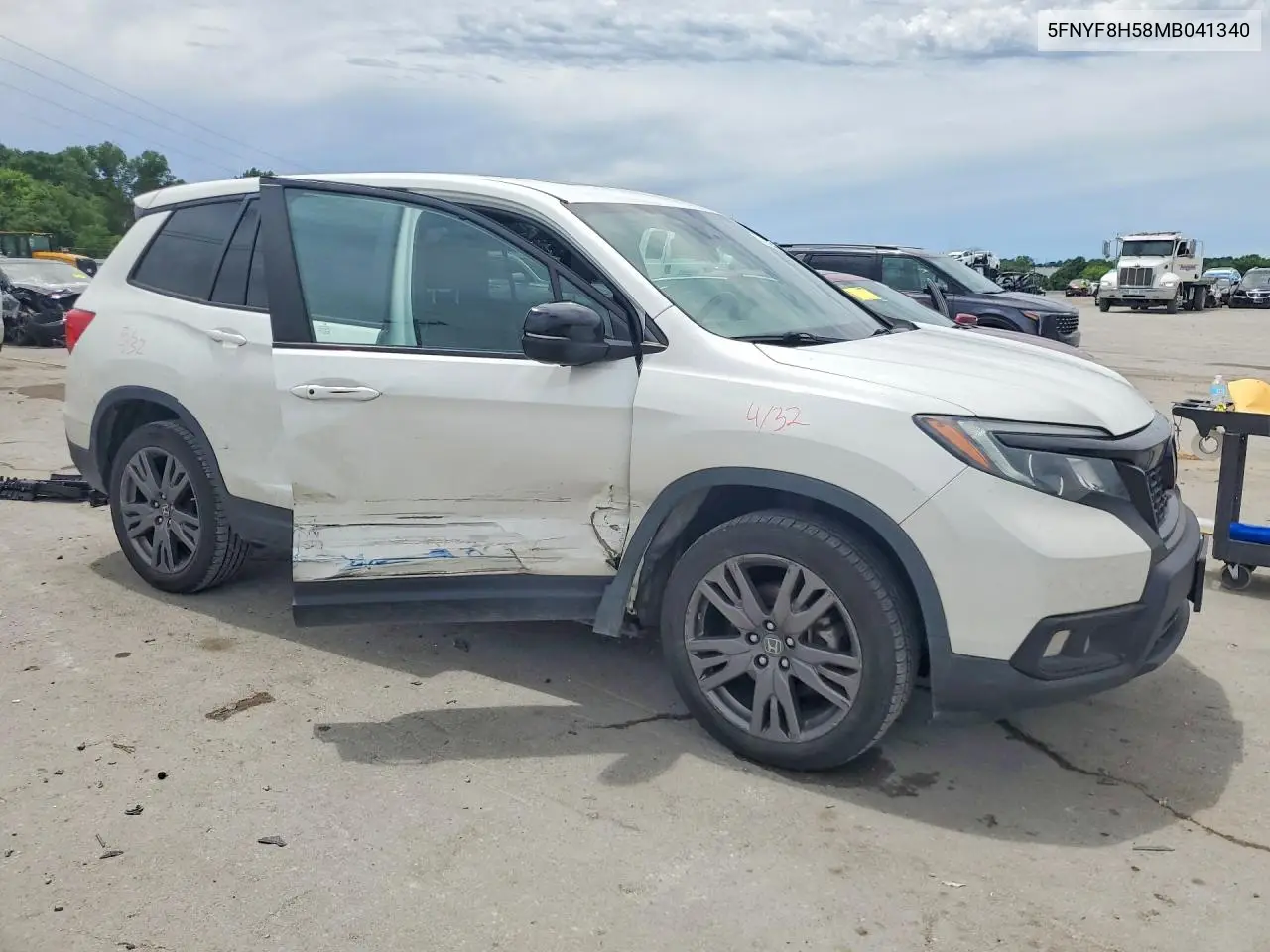 2021 Honda Passport Exl VIN: 5FNYF8H58MB041340 Lot: 57250656